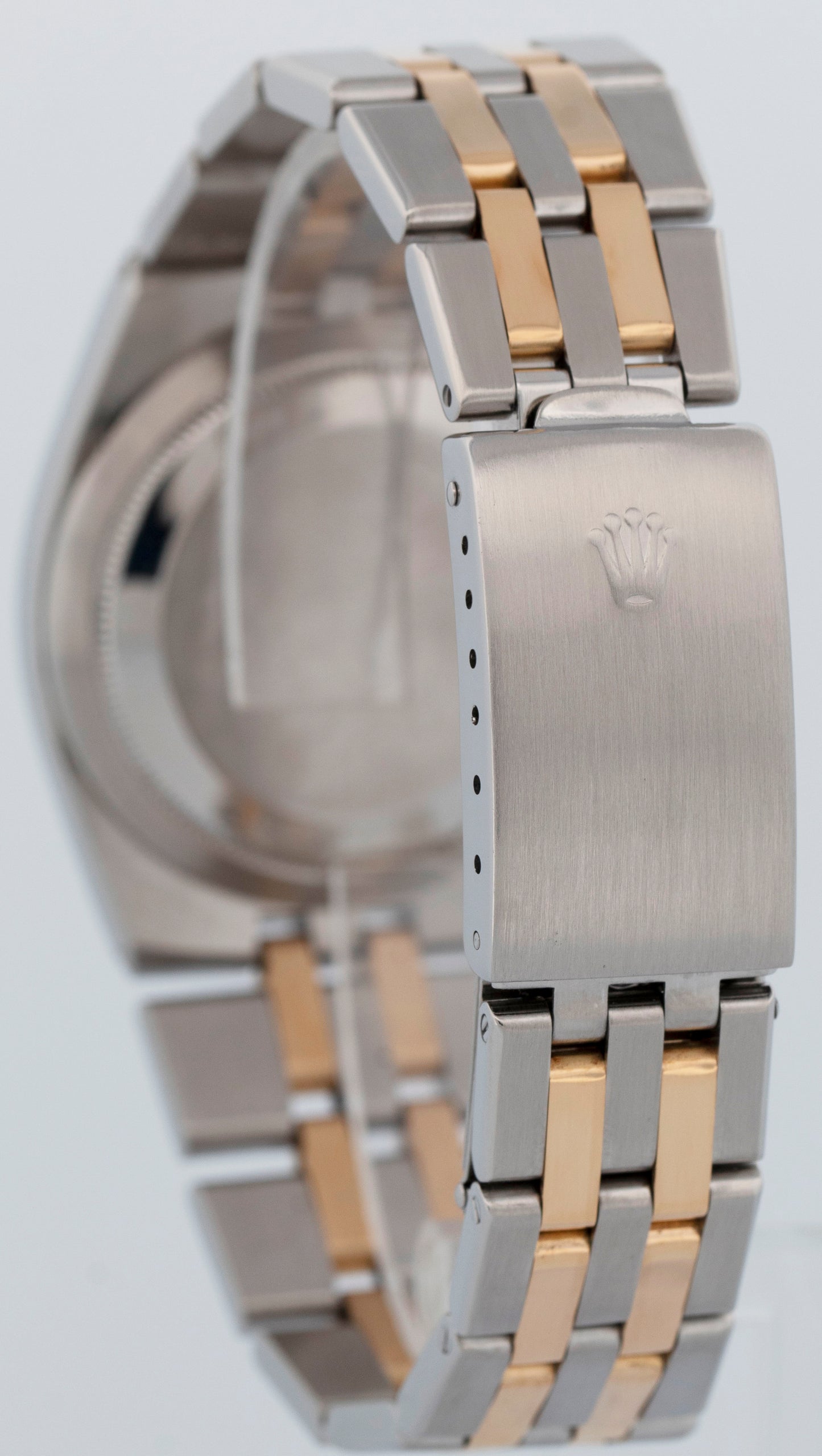 Rolex Oysterquartz DateJust 36mm MOP DIAMOND Two-Tone 18K Gold Steel Watch 17013