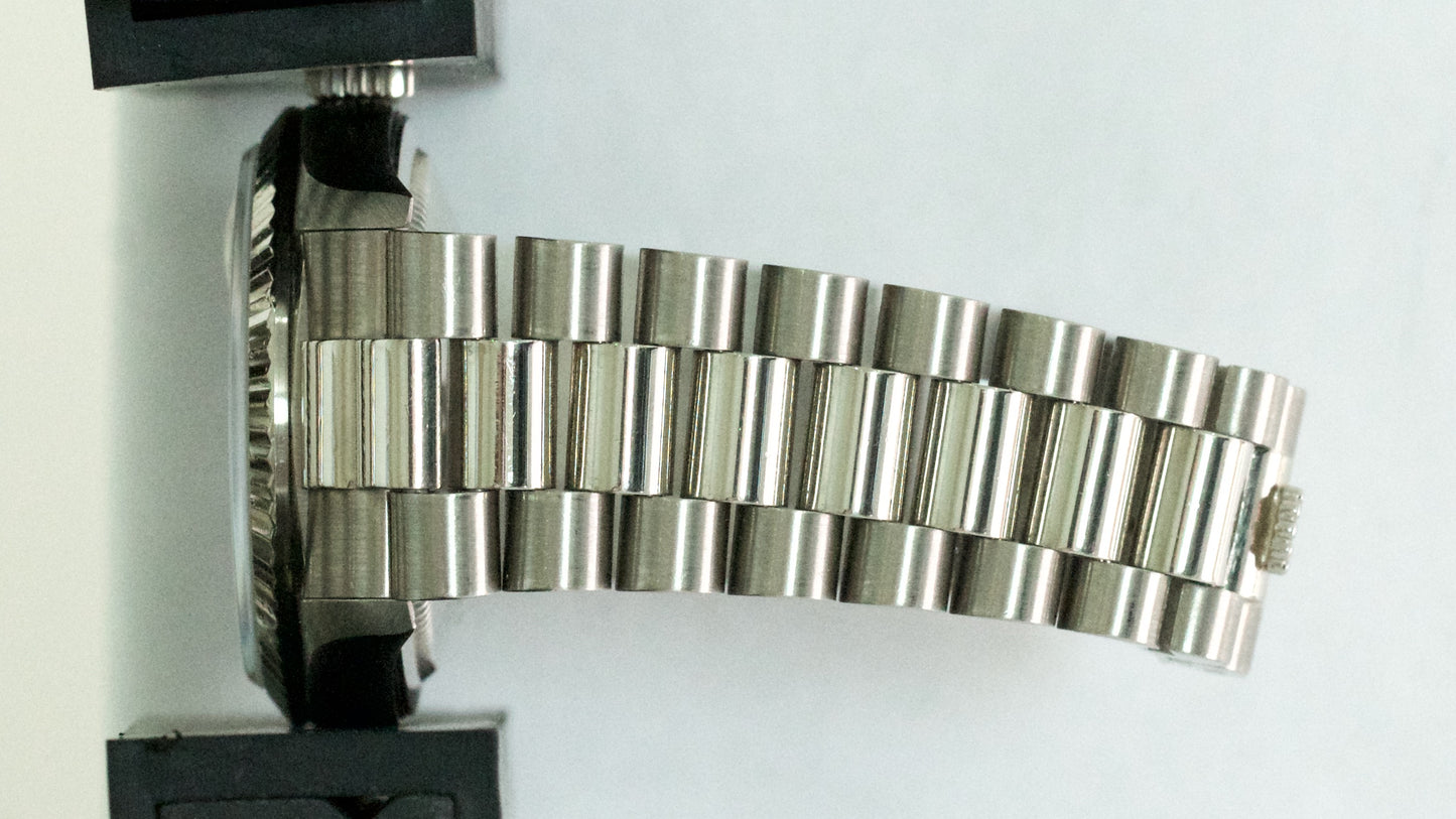 2021 RSC Rolex Day-Date President SILVER DIAMOND 36mm 18K White Gold 18239 Watch