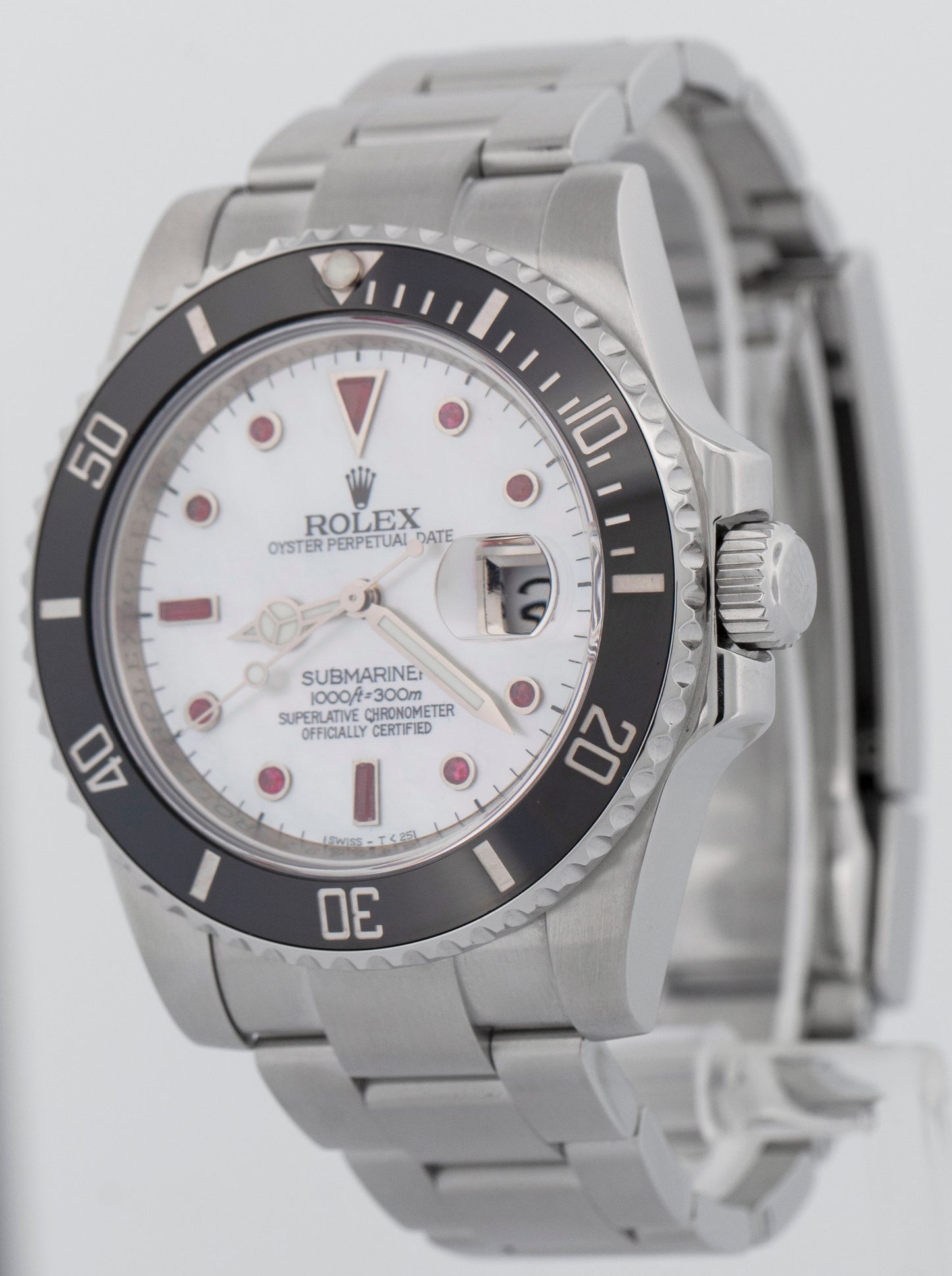 PAPERS Rolex Submariner Date MOP RUBY Ceramic Stainless 40mm 116610 LN BOX