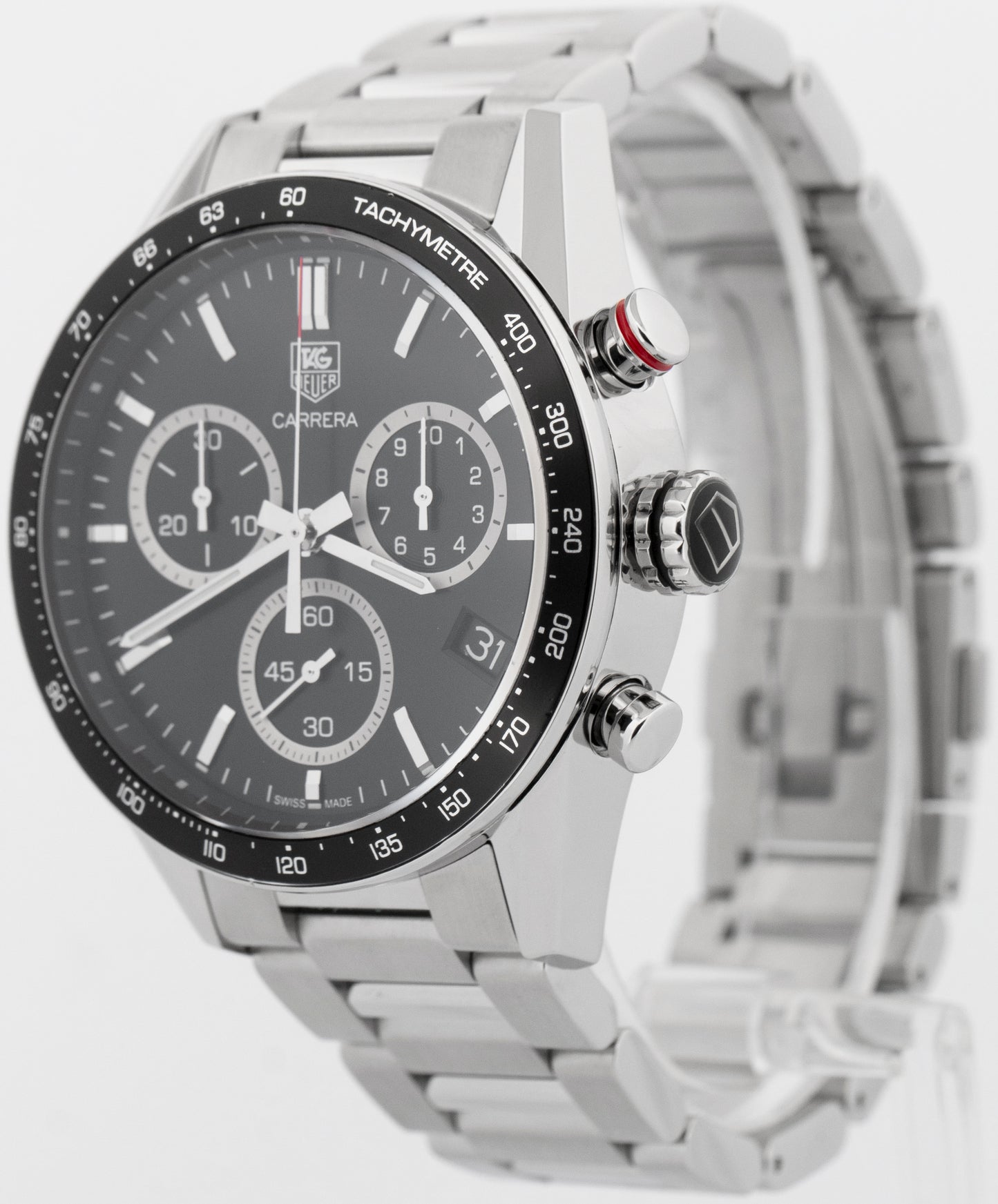 Tag Heuer Carrera Chronograph Black 43mm PANAMERICANA Steel CV1A10.BA0799 BOX