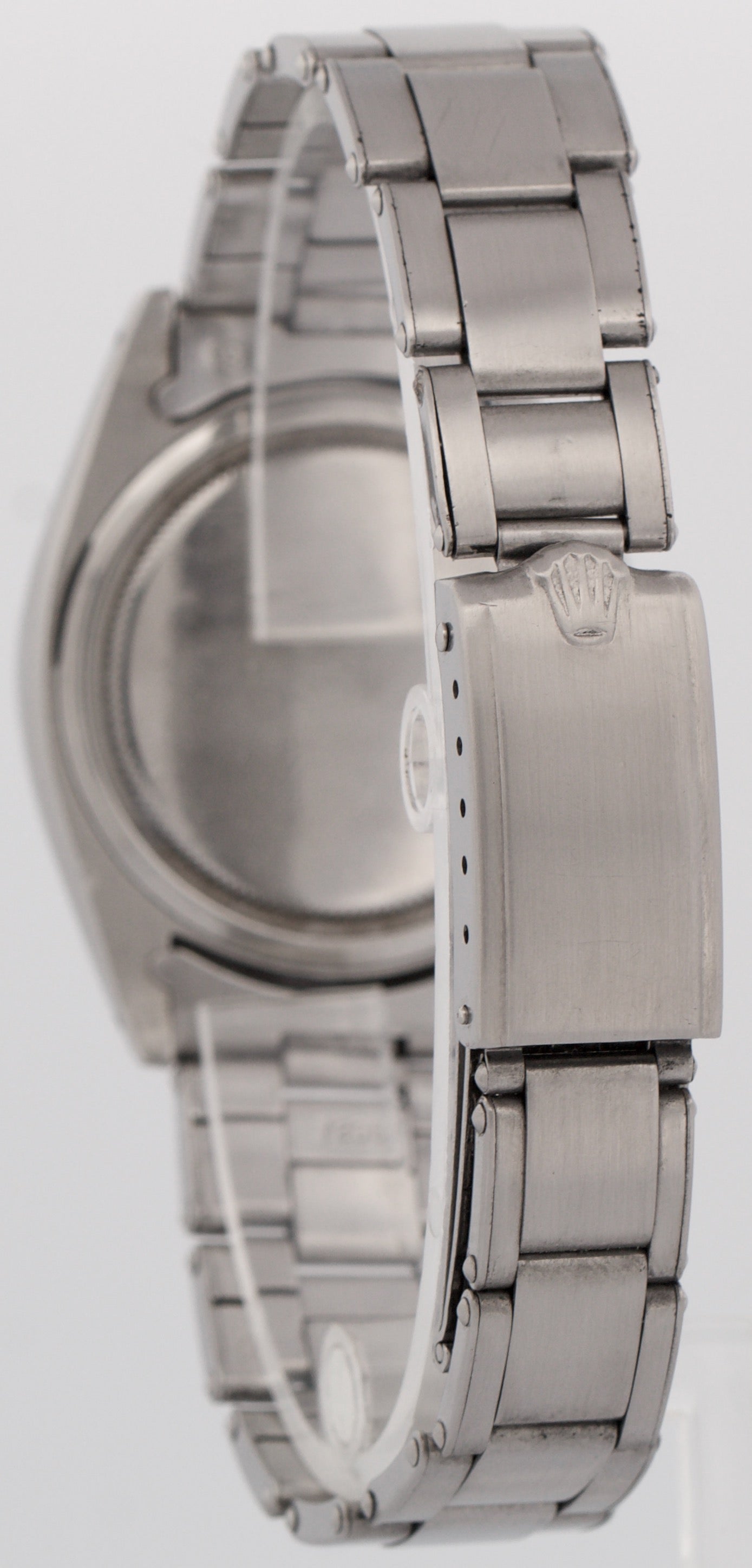 VINTAGE Rolex Oysterdate Precision BLACK Stainless Steel Oyster 34mm Watch 6694
