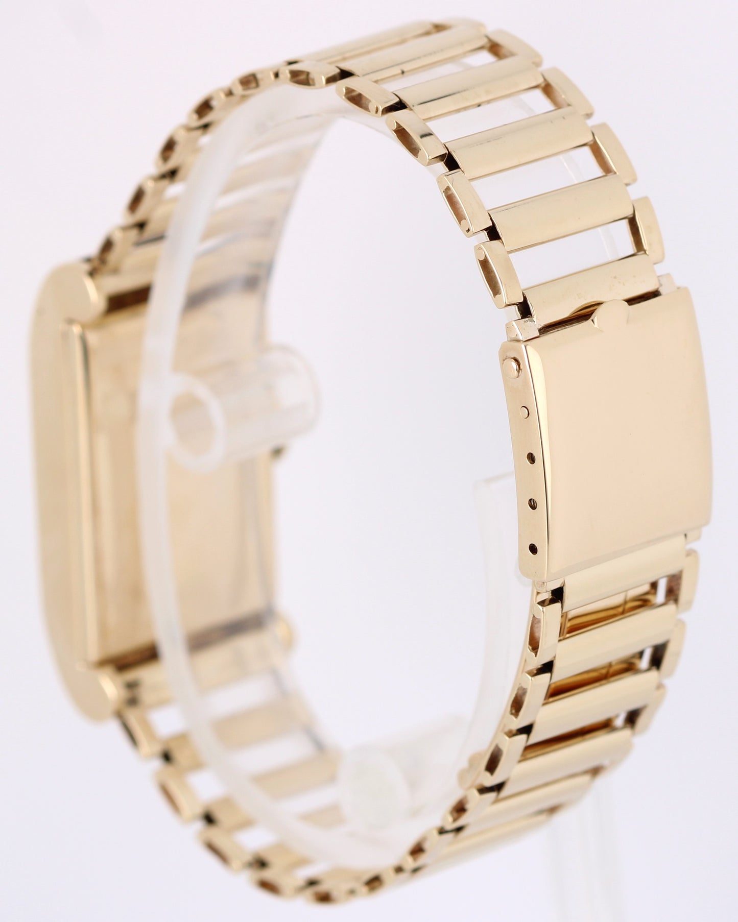 VINTAGE Tiffany & Co 14k Yellow Gold 49.3gr Champagne 20mm Cylinder Link Watch