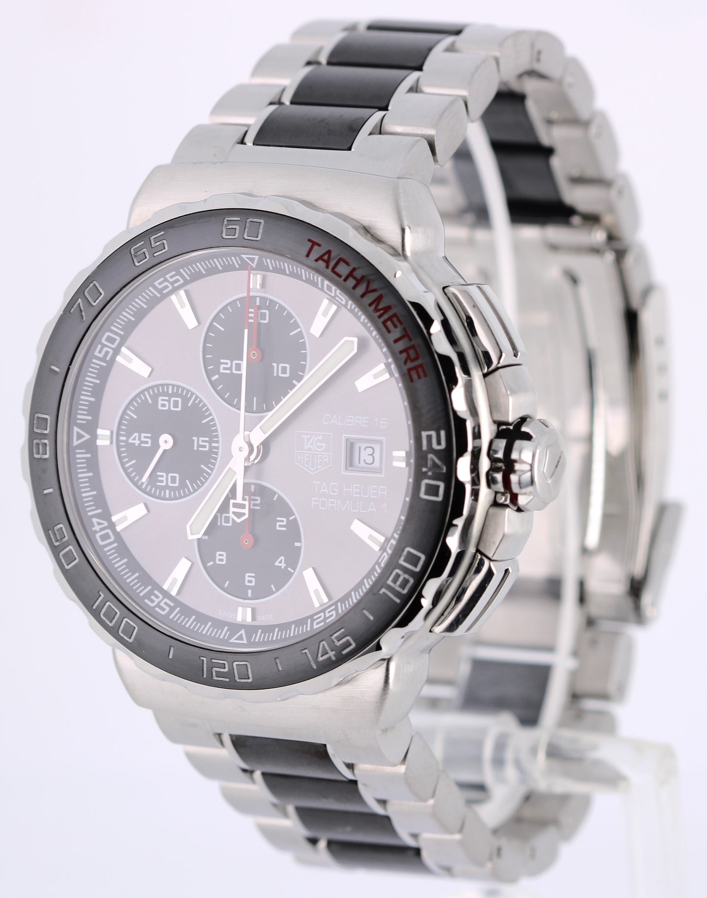 Tag Heuer Formula 1 Calibre 16 Steel Black Ceramic Gray 44mm CAU2011-0 Watch