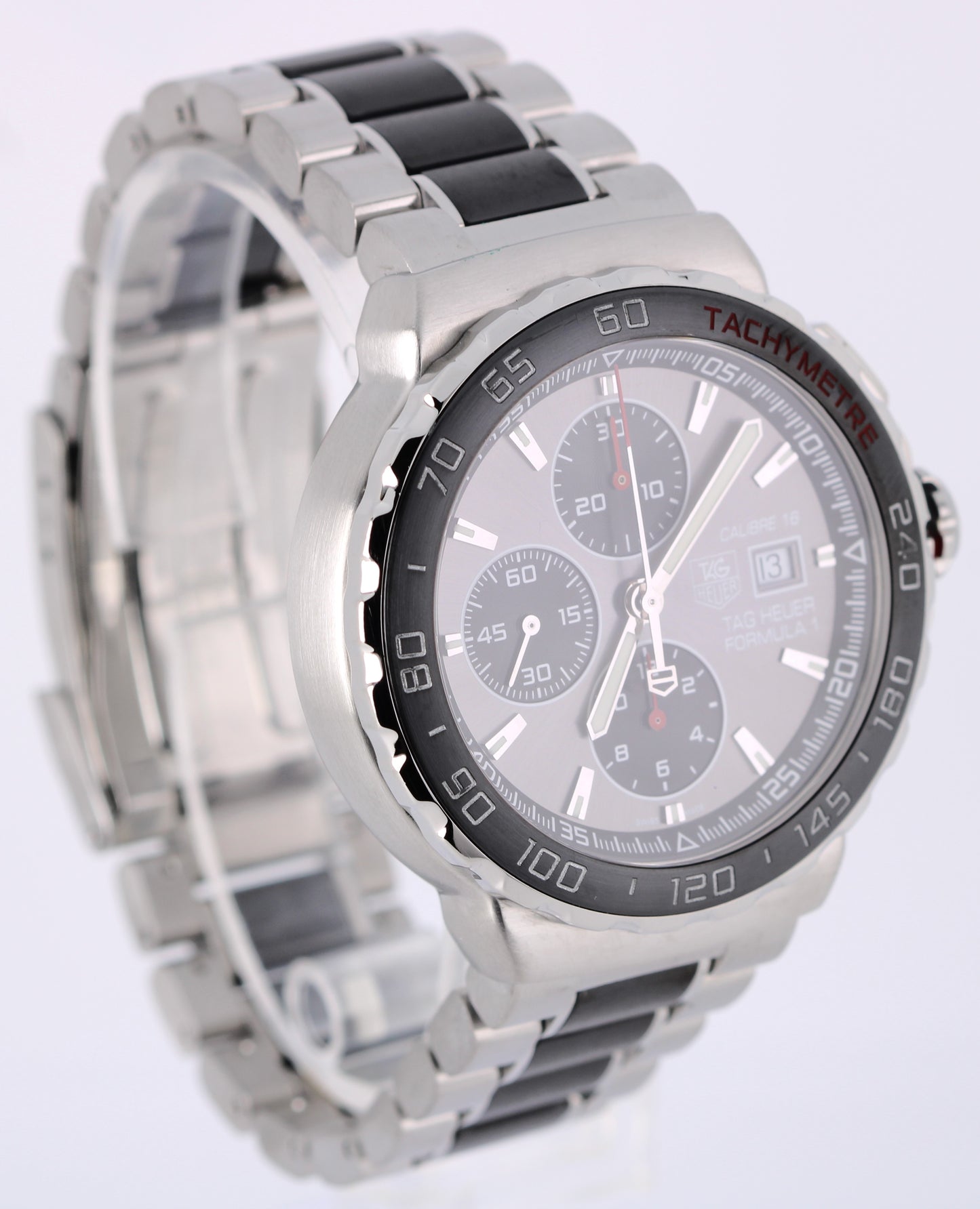 Tag Heuer Formula 1 Calibre 16 Steel Black Ceramic Gray 44mm CAU2011-0 Watch