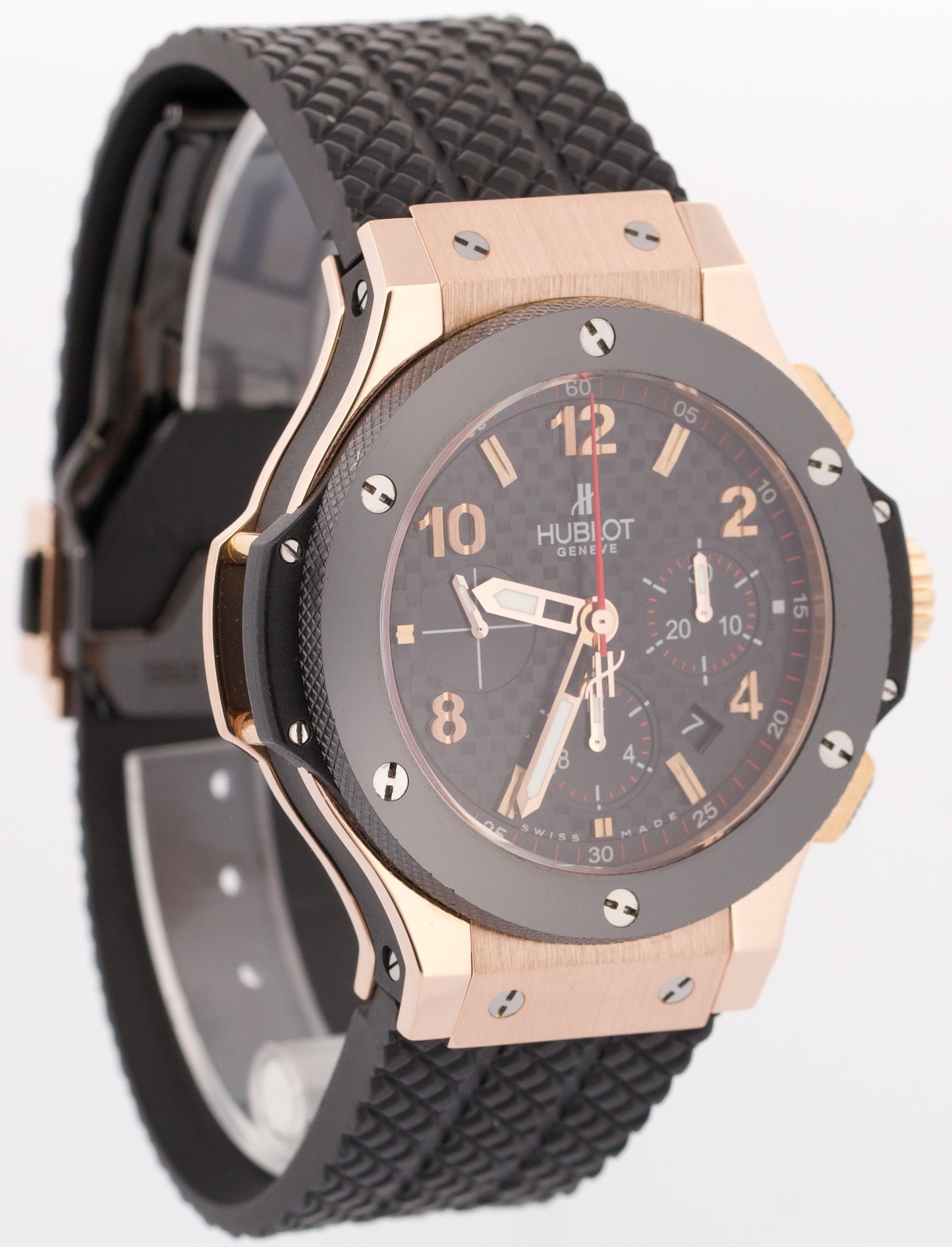 Hublot Big Bang Black 301.PB.131.RX Black 18K Rose Gold CARBON Rubber 44mm Watch