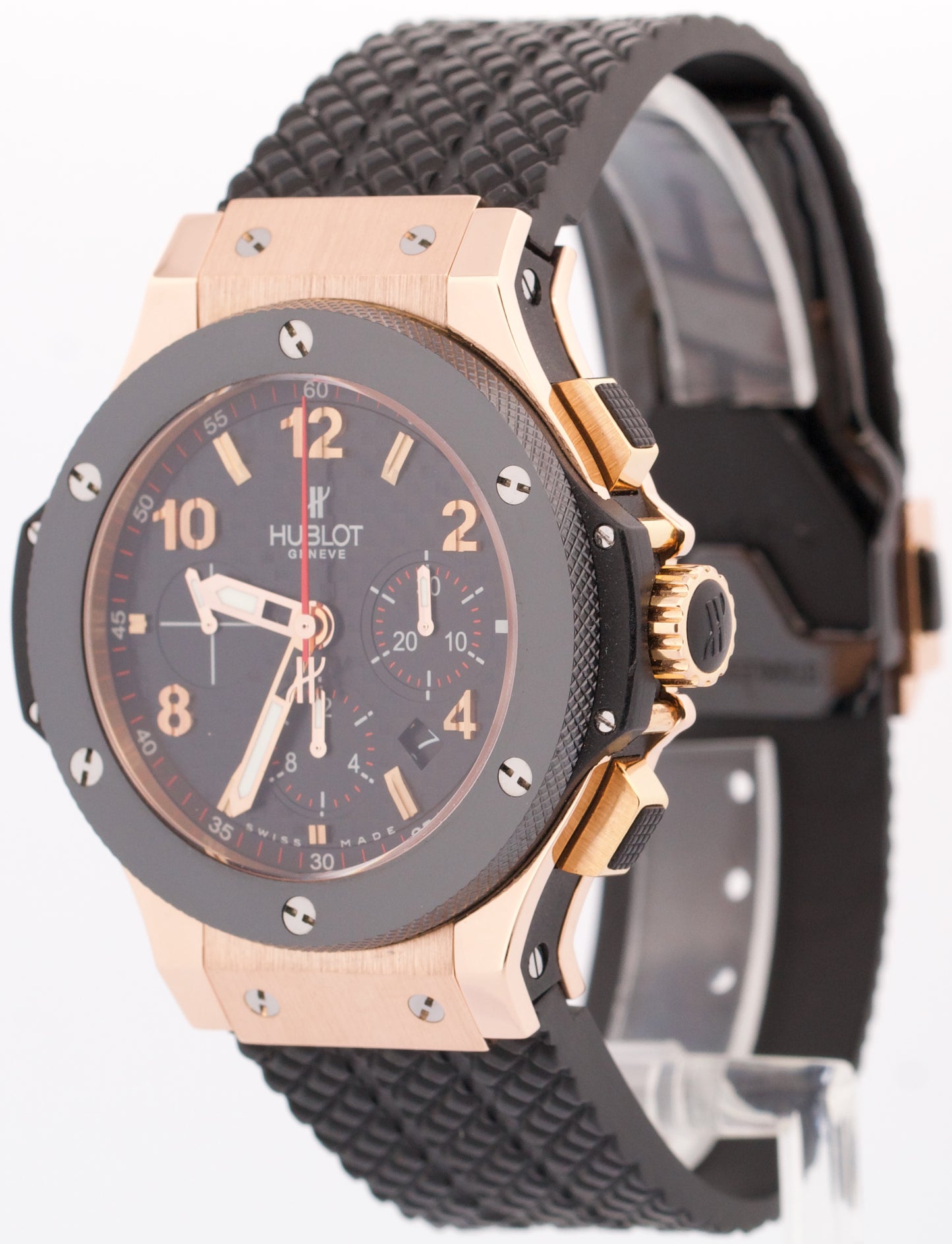 Hublot Big Bang Black 301.PB.131.RX Black 18K Rose Gold CARBON Rubber 44mm Watch