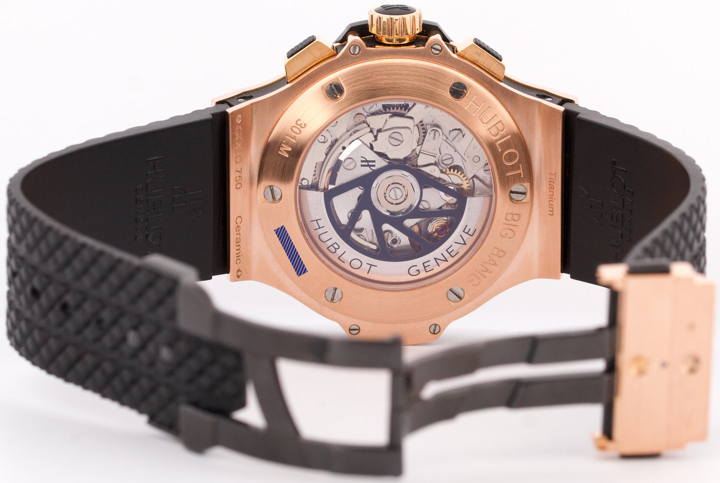 Hublot Big Bang Black 301.PB.131.RX Black 18K Rose Gold CARBON Rubber 44mm Watch