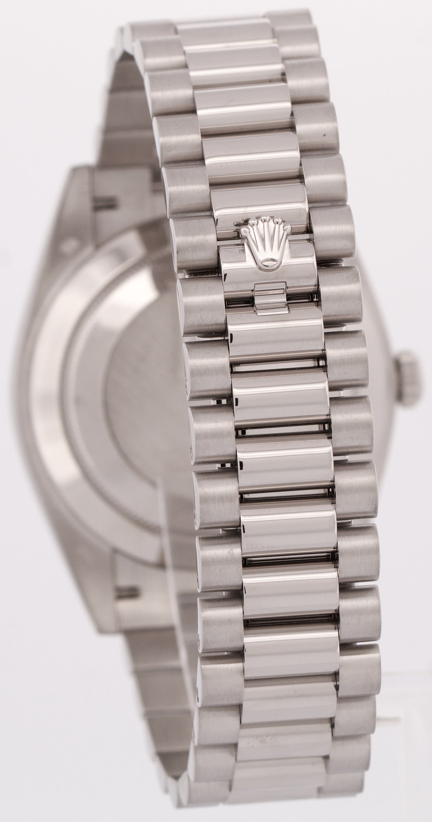 PAPERS Rolex Day-Date President SILVER QUADRANT ROMAN 18K Gold 40mm 228239 BOX