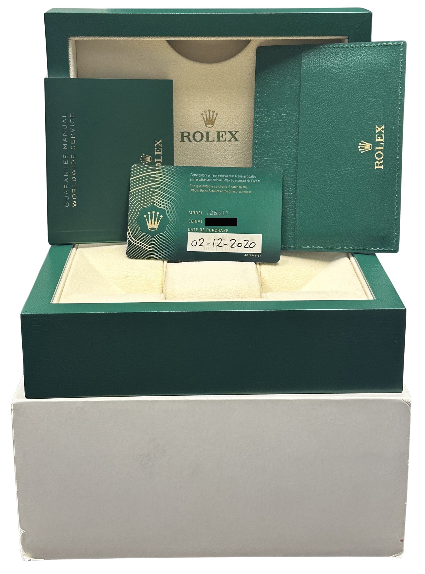 2020 PAPERS Rolex DateJust Two-Tone 18k Rose Gold WIMBLEDON 41mm 126331 BOX