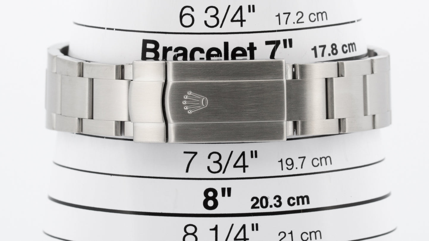 PAPERS Rolex Oyster Perpetual 36mm Black Orange HARLEY Steel Watch 116034 BOX