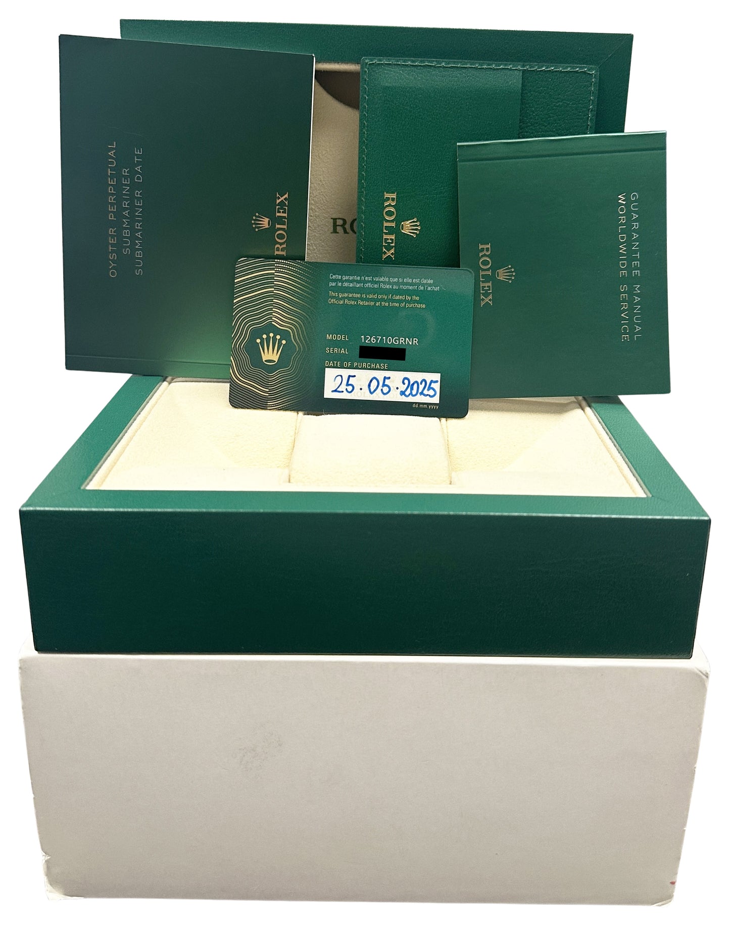 NEW MAY 2025 PAPERS Rolex GMT-Master II BRUCE WAYNE 126710 GRNR 40mm Watch BOX