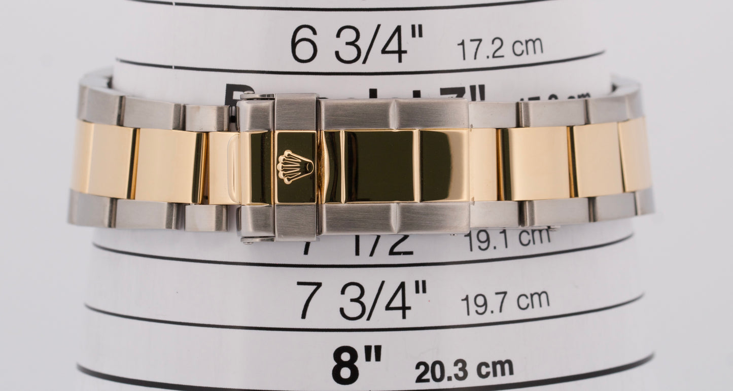 MINT Rolex Yacht-Master 40mm BLUE 18K Two-Tone 18K Yellow Gold Steel 16623 Watch