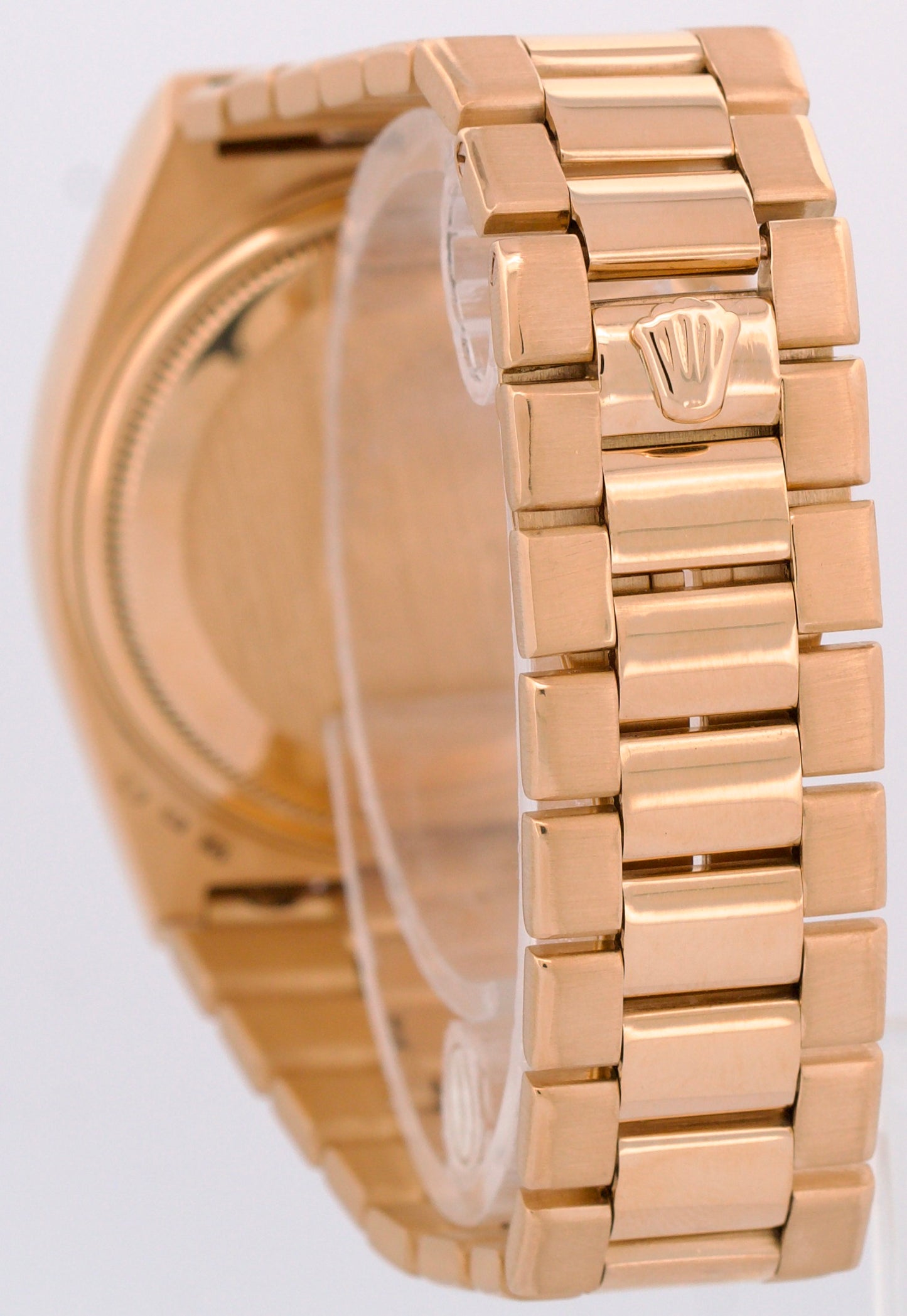 VINTAGE Rolex OysterQuartz Day-Date CREAM ROMAN 36mm 18K Yellow Gold Watch 19018