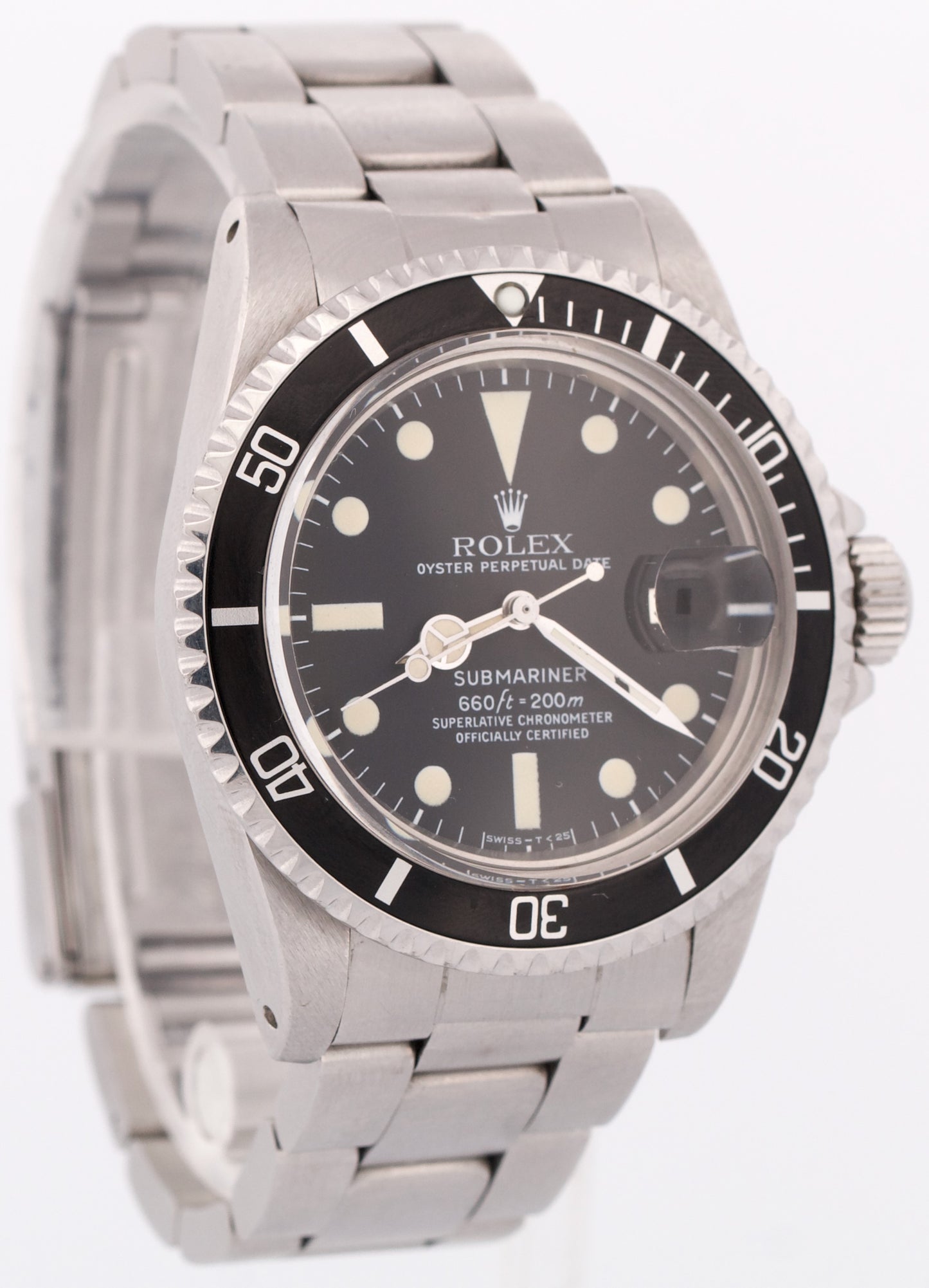 VINTAGE 1979 Rolex Submariner Date PATINA 1680 40mm Stainless Steel Oyster Watch