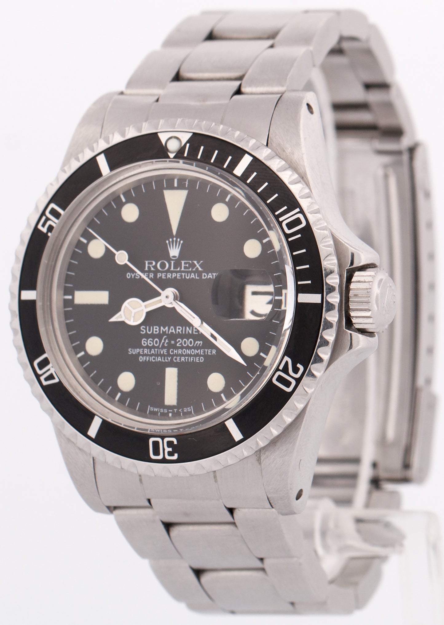 VINTAGE 1979 Rolex Submariner Date PATINA 1680 40mm Stainless Steel Oyster Watch
