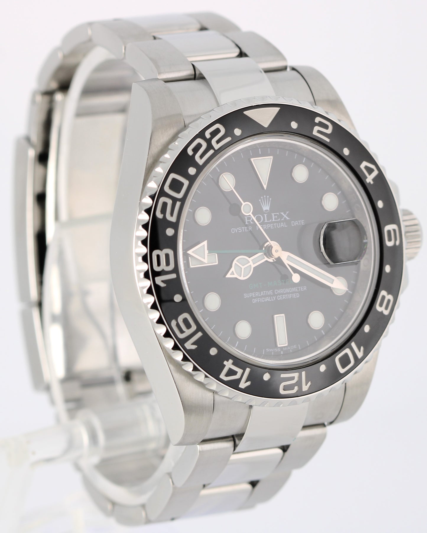 2010 PAPERS Rolex GMT-Master II Steel Black 40mm Ceramic 116710LN Watch BOX