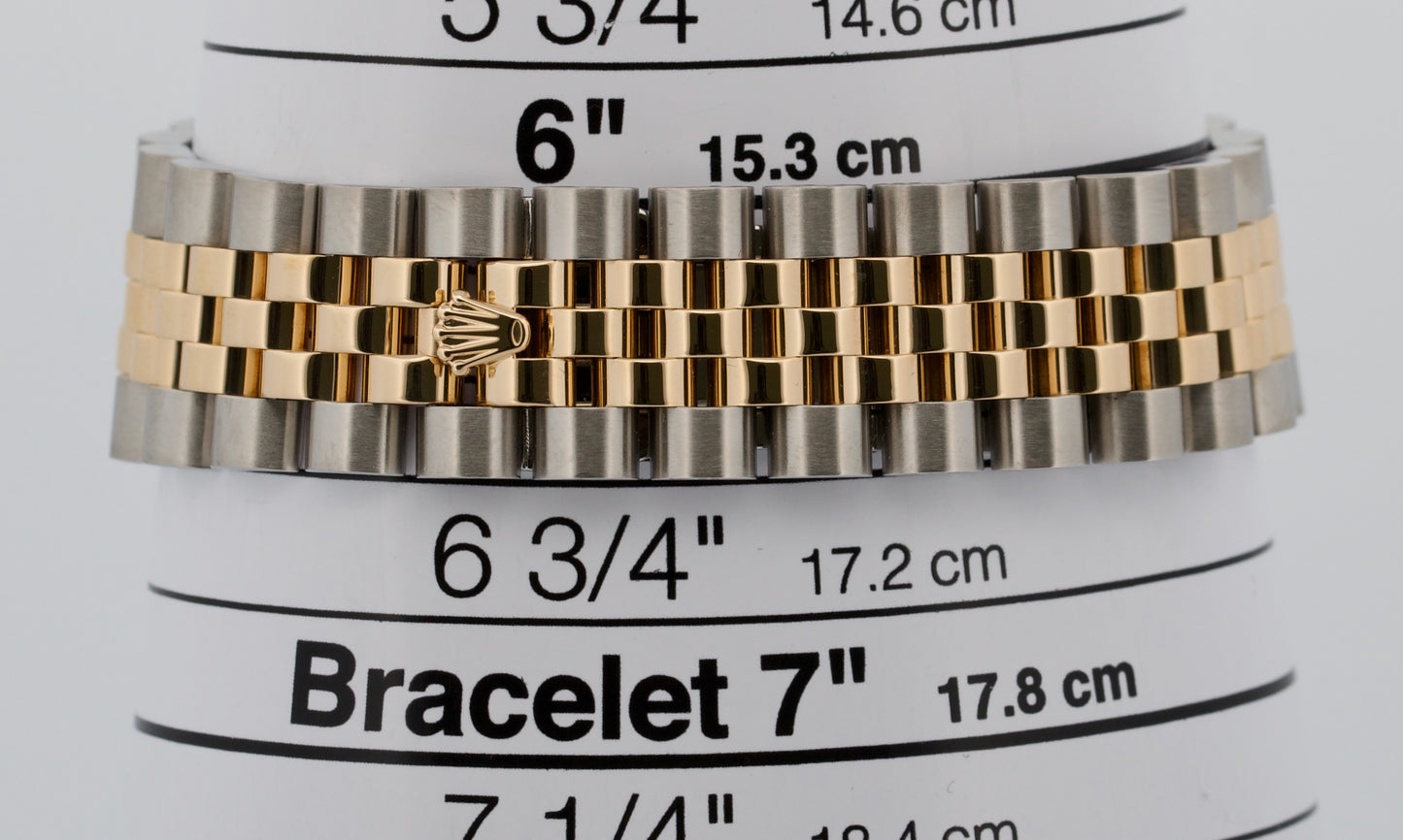 Rolex DateJust 36mm WHITE ROMAN Two-Tone JUBILEE Steel 18K Yellow Gold 116233