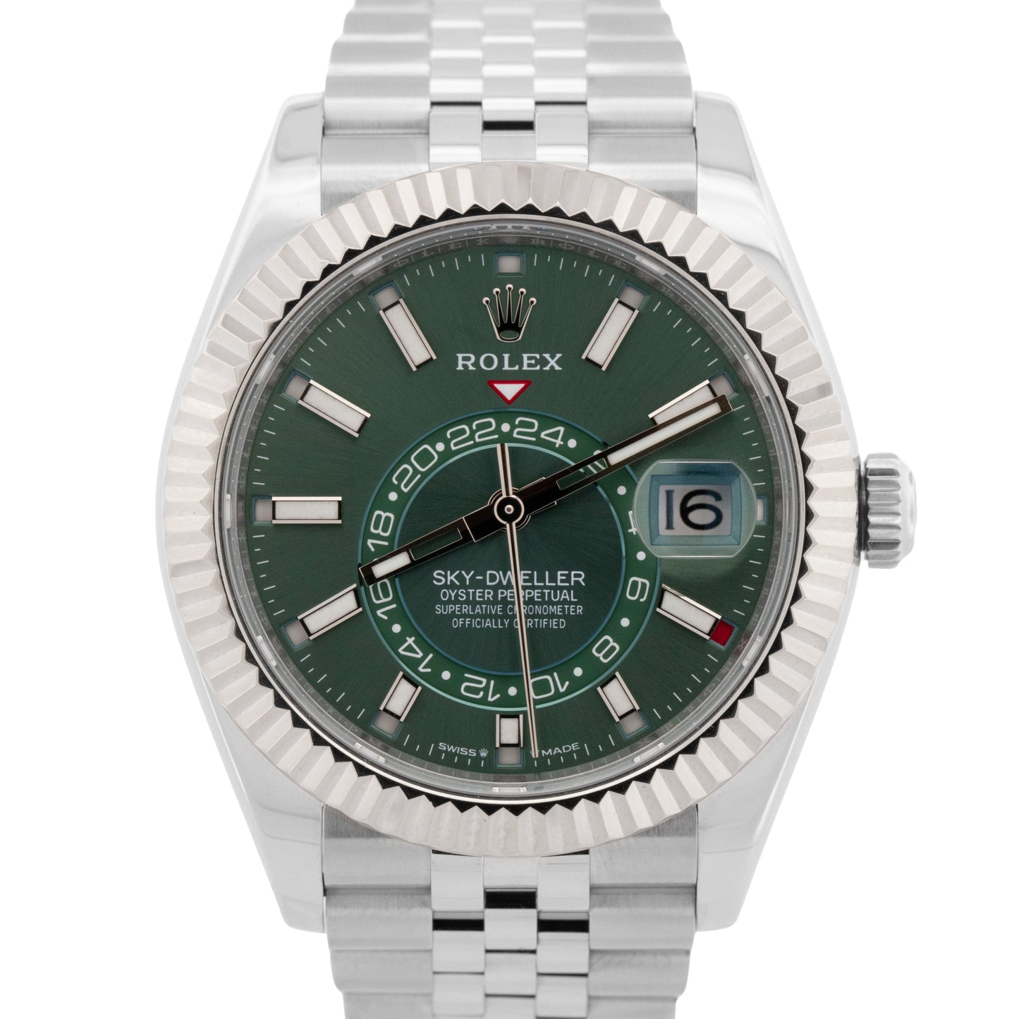 2025 NEW PAPERS Rolex Sky-Dweller GREEN 42mm JUILEE 18K Stainless 336934 BOX