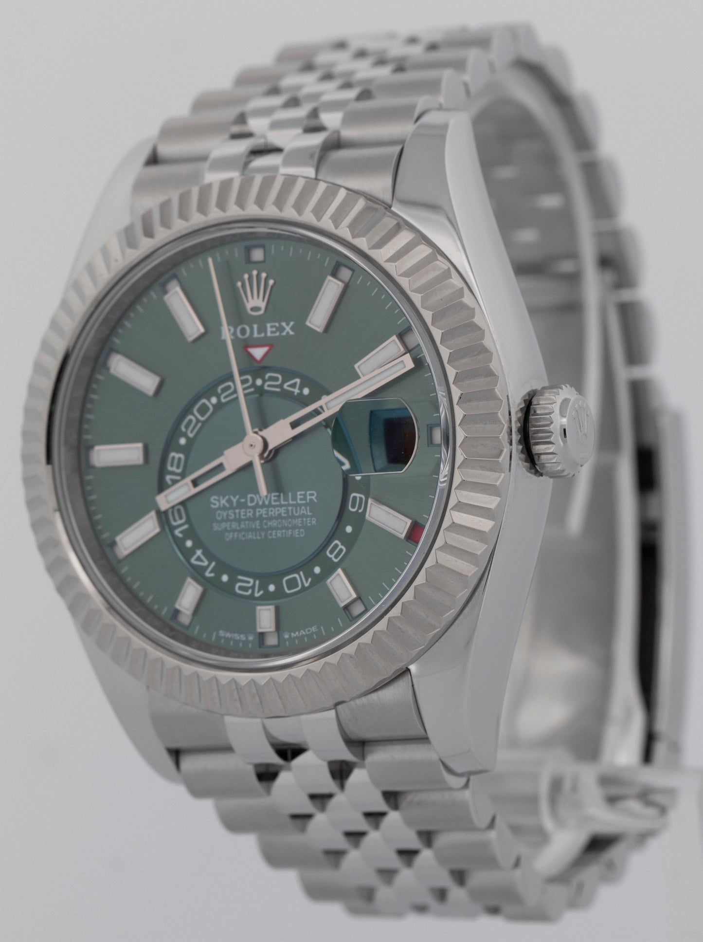 2025 NEW PAPERS Rolex Sky-Dweller GREEN 42mm JUILEE 18K Stainless 336934 BOX