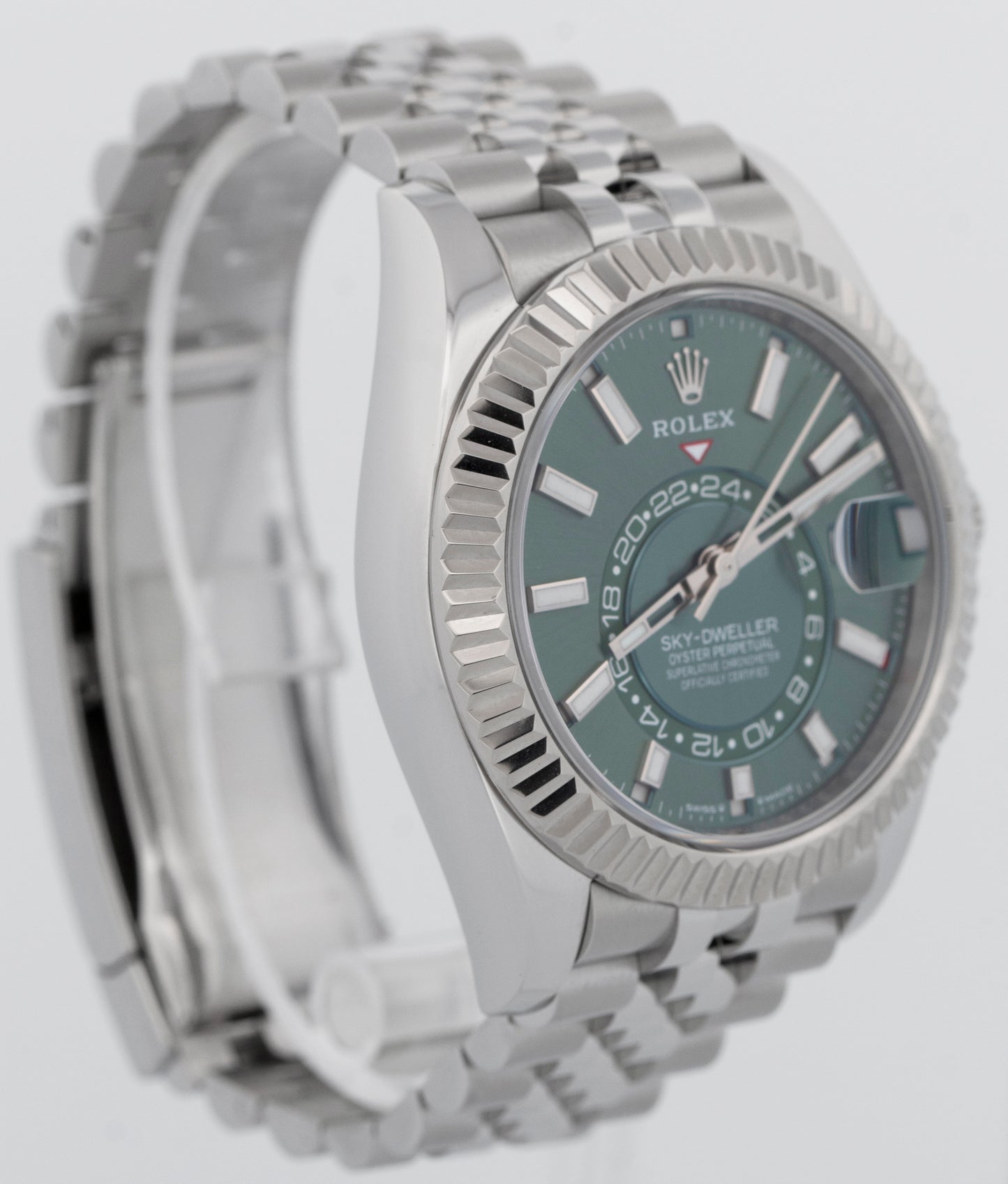 2025 NEW PAPERS Rolex Sky-Dweller GREEN 42mm JUILEE 18K Stainless 336934 BOX