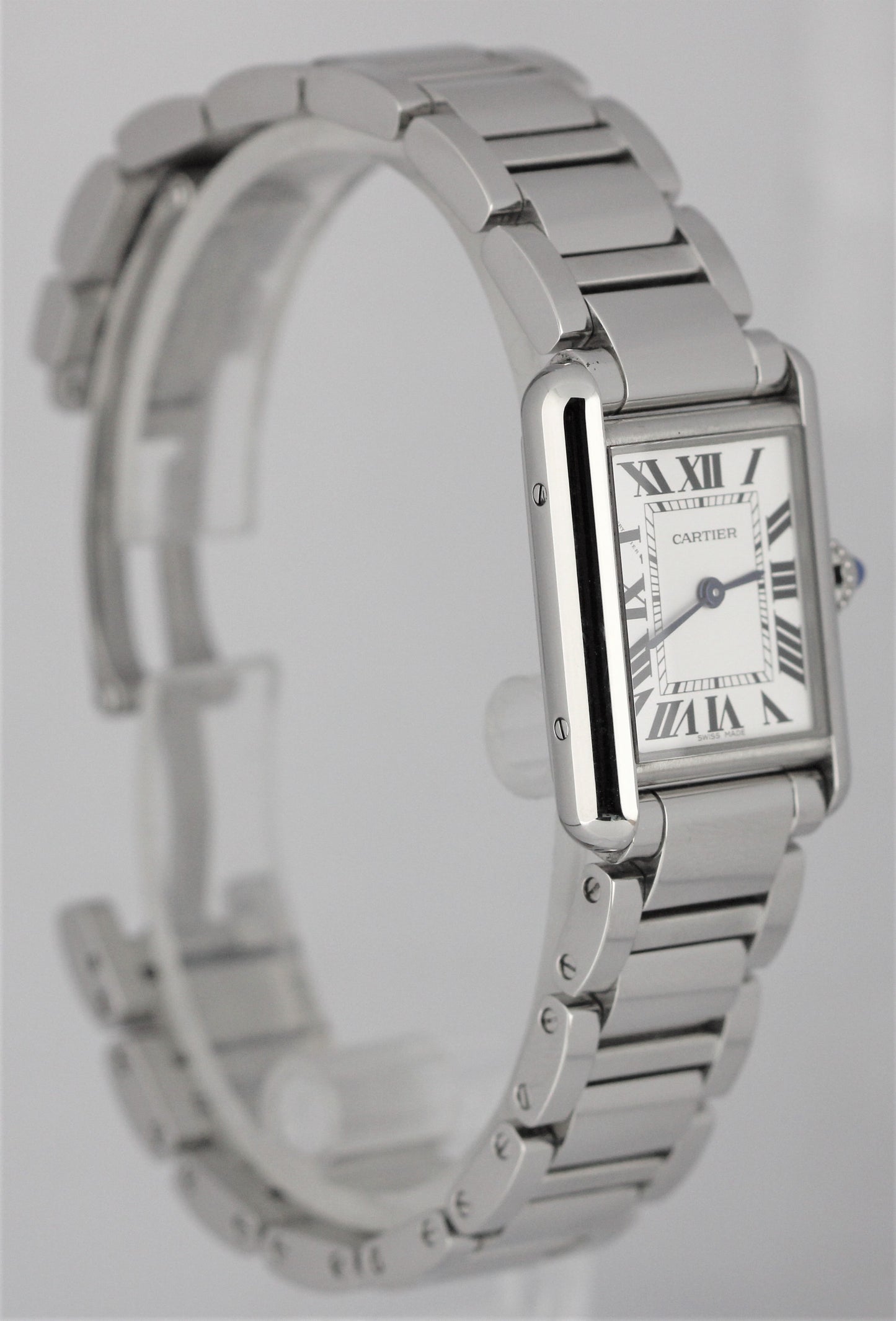 Cartier Tank Must PAPERS Steel Silver Roman 29.5mmX 22mm WSTA0051 4322 Watch B+P