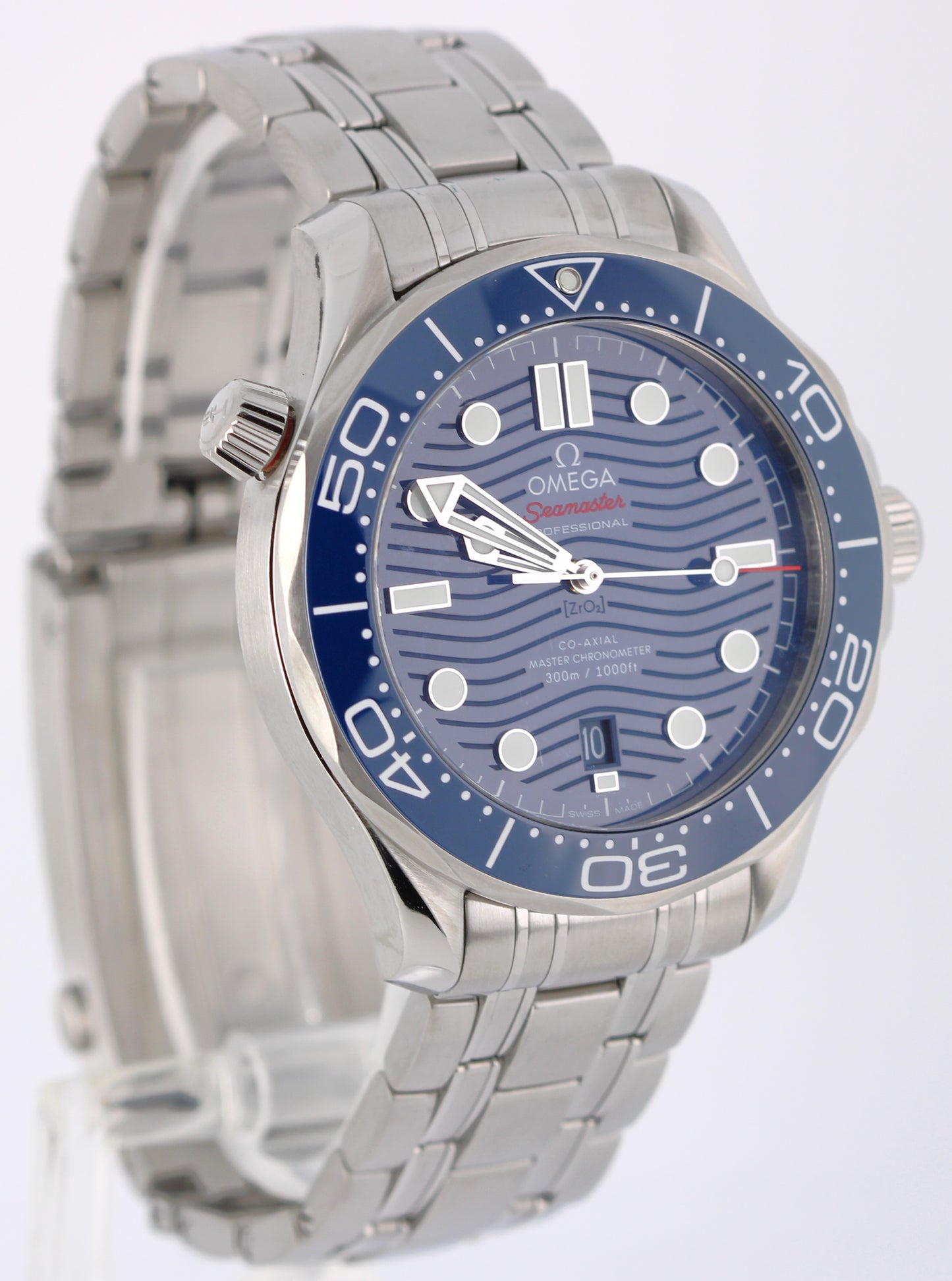 2022 PAPERS Omega Seamaster Steel BLUE WAVE 42mm 210.32.42.20.03.001 Watch