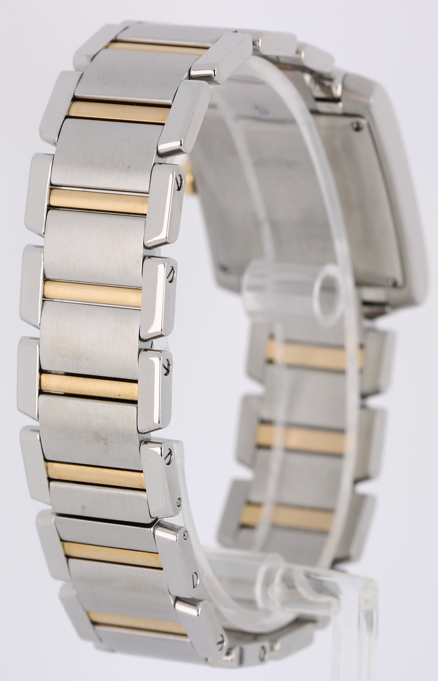 Cartier Tank Francaise LARGE Two-Tone 18k Silver Roman 28mmX32mm 2682 Watch