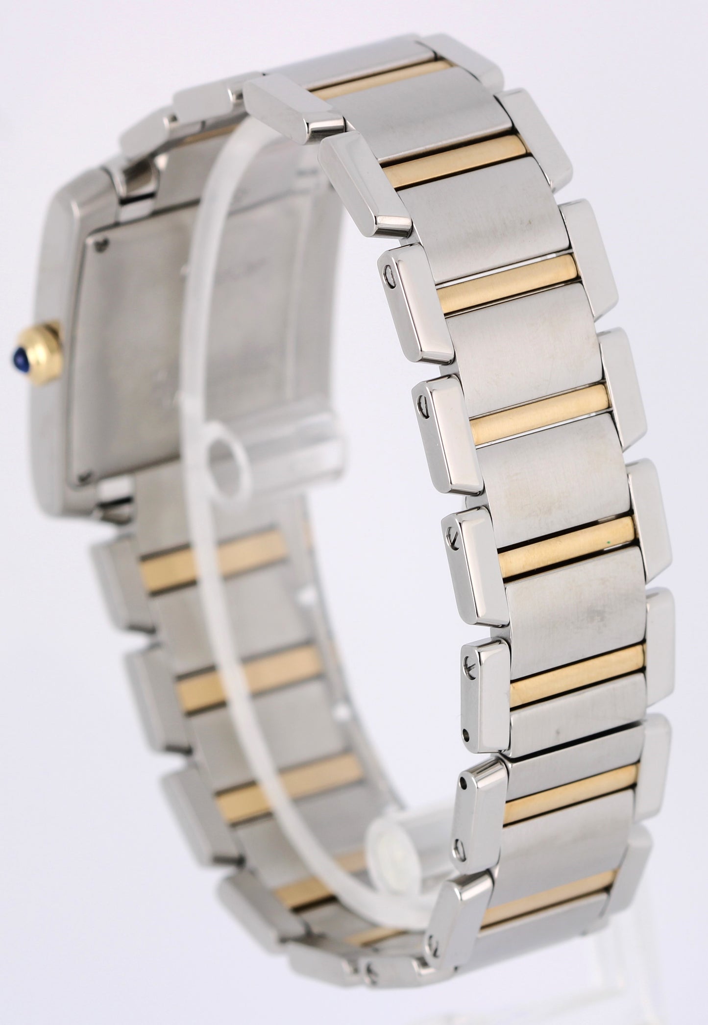 Cartier Tank Francaise LARGE Two-Tone 18k Silver Roman 28mmX32mm 2682 Watch