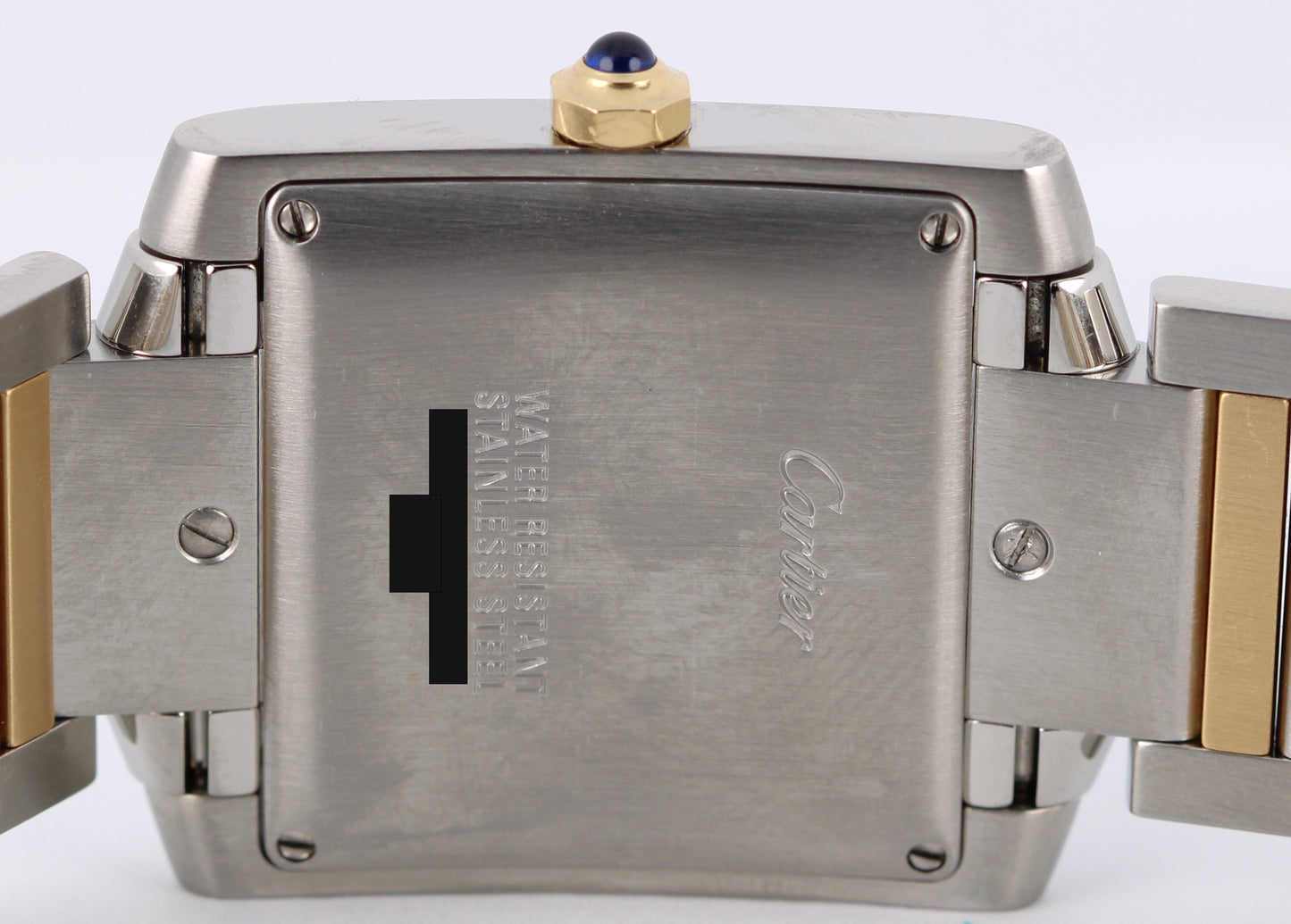 Cartier Tank Francaise LARGE Two-Tone 18k Silver Roman 28mmX32mm 2682 Watch