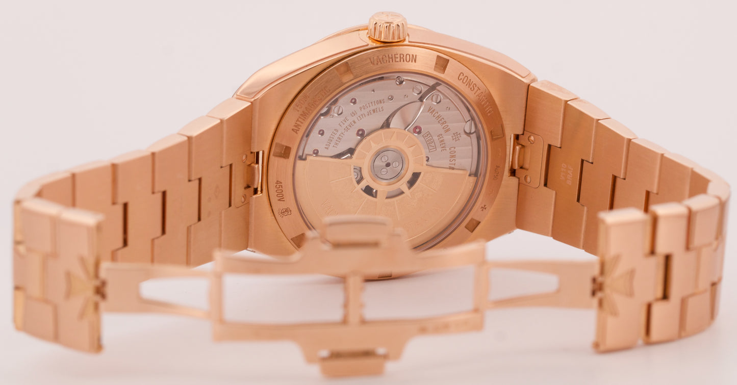 PAPERS Vacheron Constantin Overseas BLUE 41mm 18K Rose Gold 4500V Watch BOX