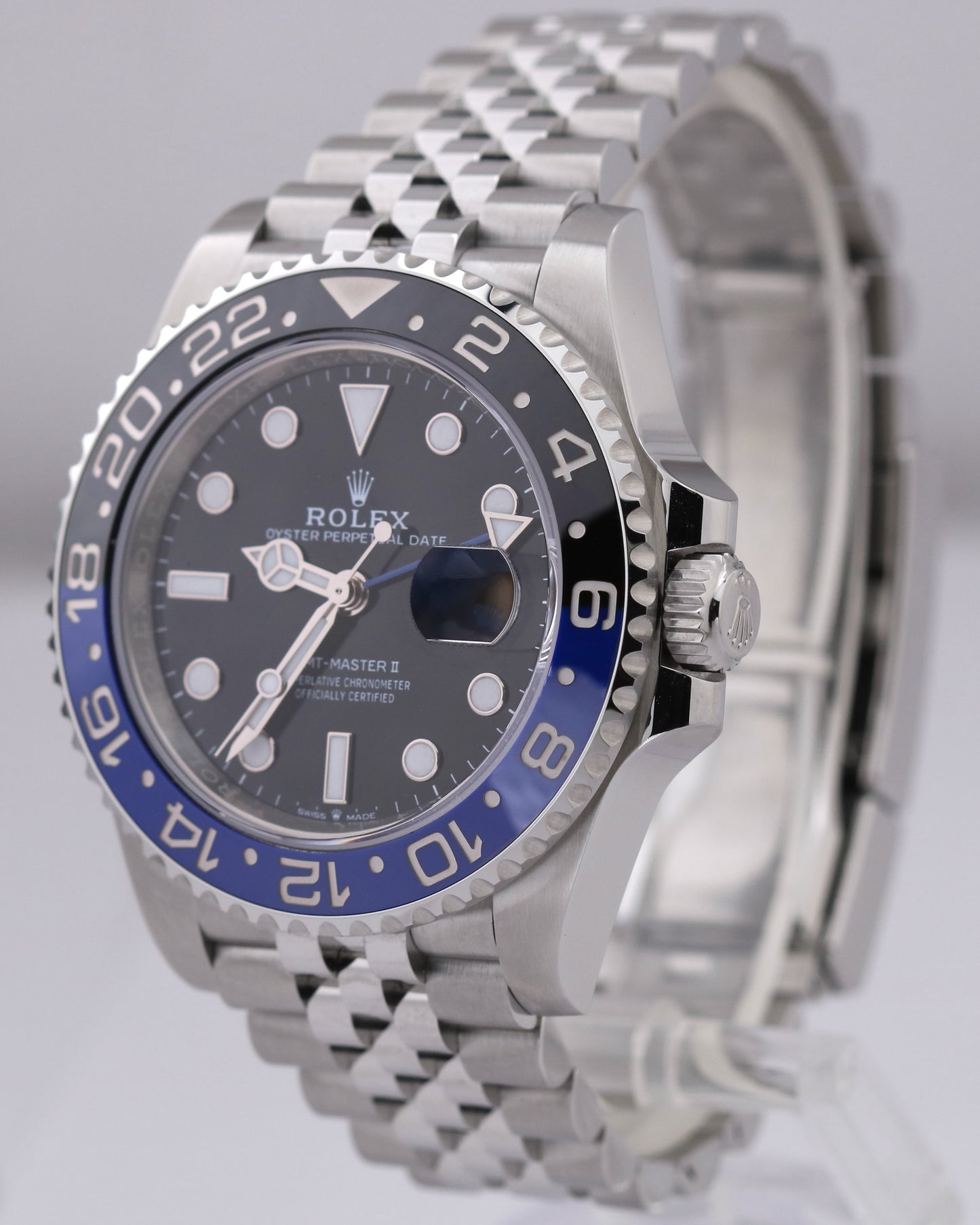 MINT 2023 Rolex GMT-Master II BATGIRL Blue 40mm JUBILEE Steel 126710 BLNR BOX