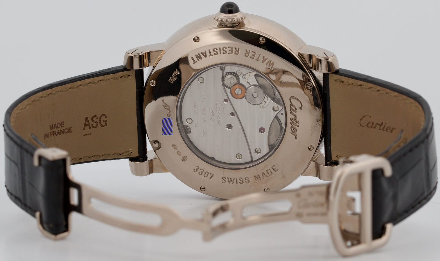 PAPERS Cartier Rotonde Astrotourbillion 47mm 18K Gold Manual 3307 W1556204 BOX