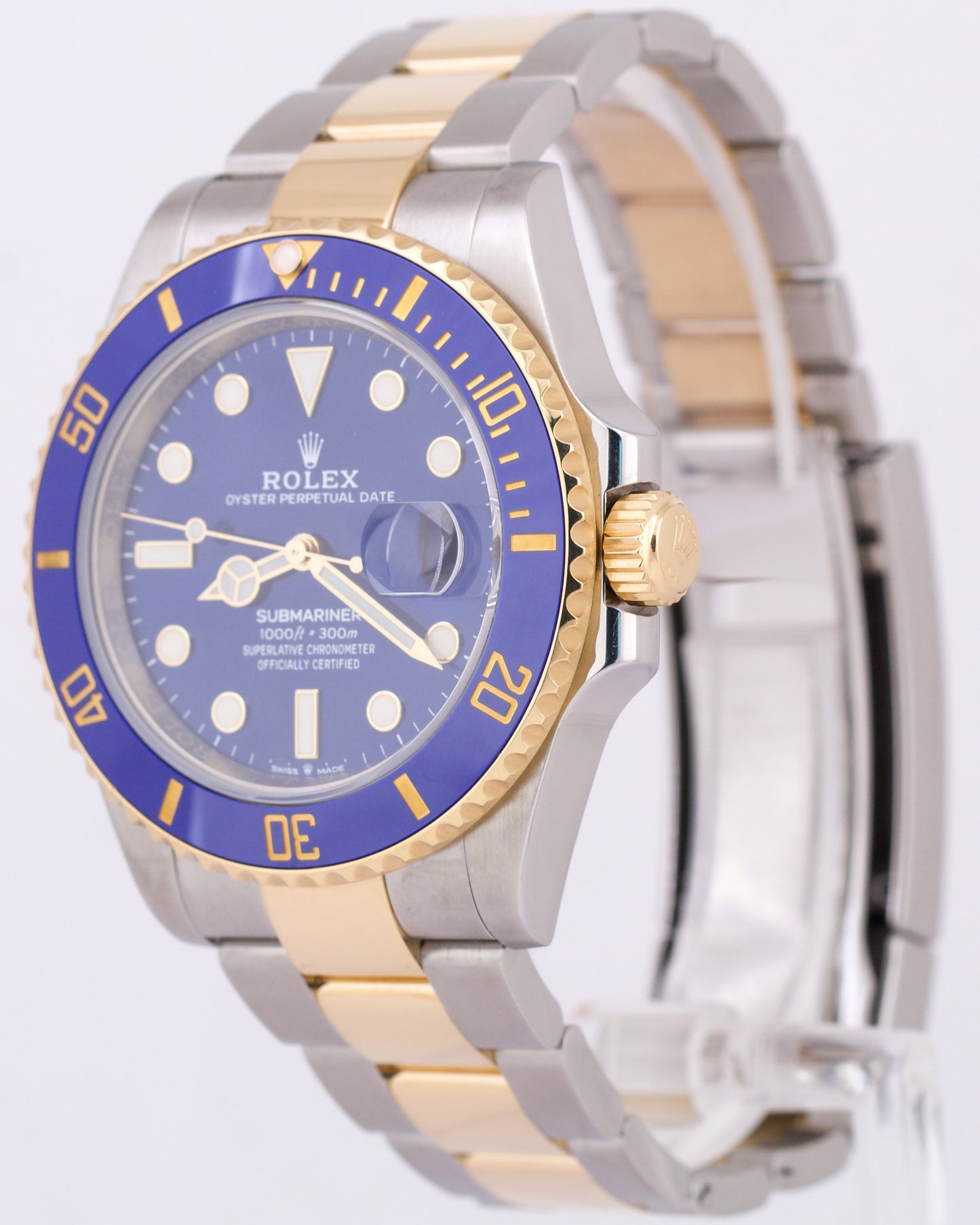Rolex Submariner Date BLUE 41mm 18K Yellow Gold Steel CERAMIC 126613 LB BOX
