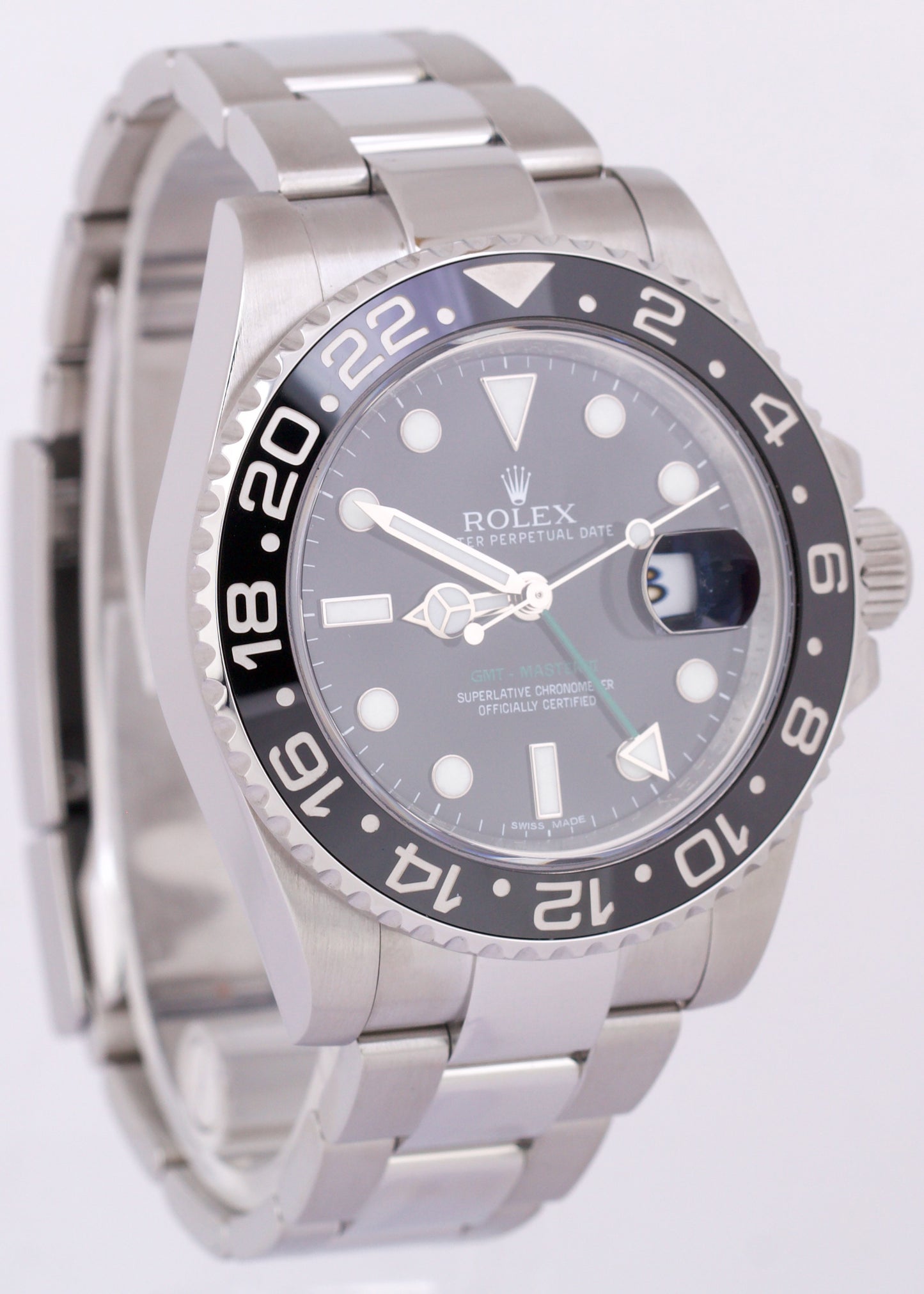 MINT 2023 RSC Rolex GMT-Master II BLACK Green Stainless Steel 40mm 116710 LN BOX