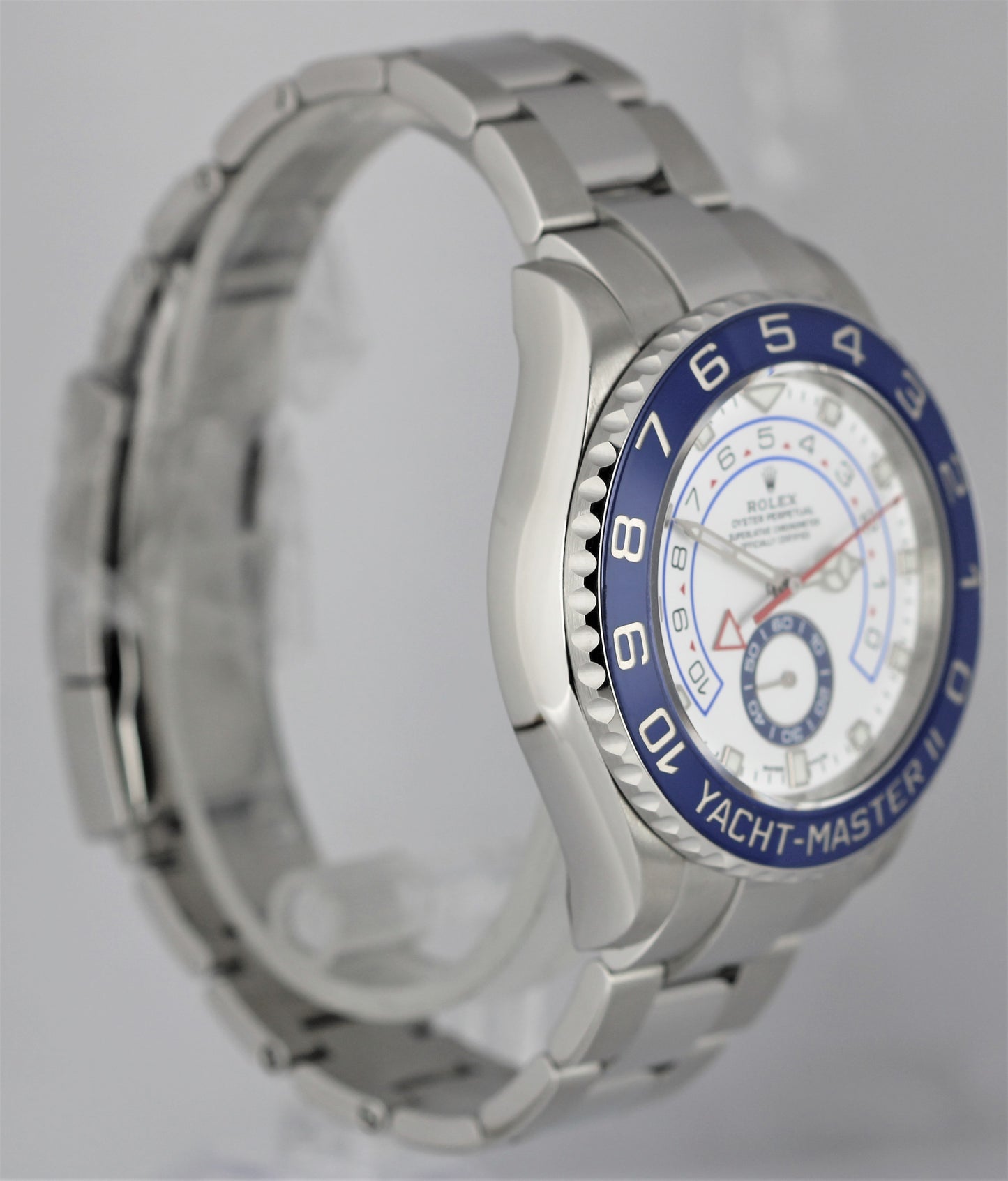 2019 Rolex Yacht-Master II PAPERS Steel NEW HANDS White 44mm 116680 Watch B+P