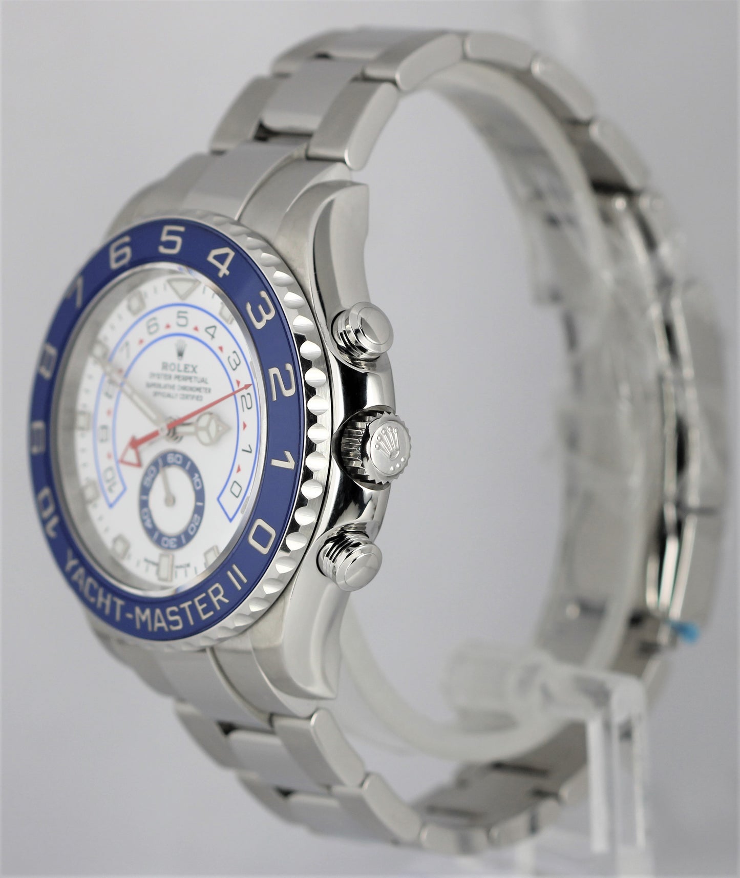 2019 Rolex Yacht-Master II PAPERS Steel NEW HANDS White 44mm 116680 Watch B+P