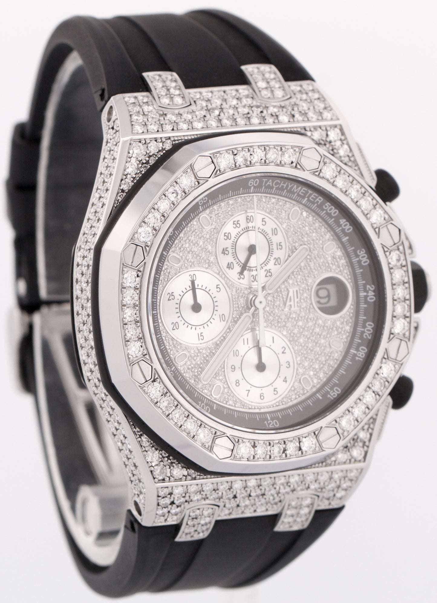 MINT Audemars Piguet Royal Oak Offshore Chronograph PAVE DIAMOND 42mm 25940SK