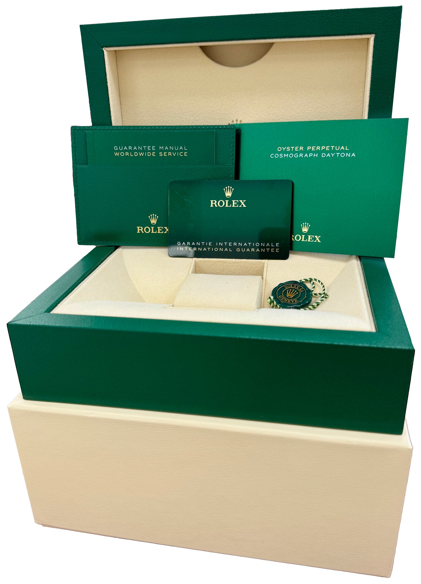 2024 PAPERS Rolex Daytona Cosmograph 18K White Gold Black 40mm Watch 126519 BOX