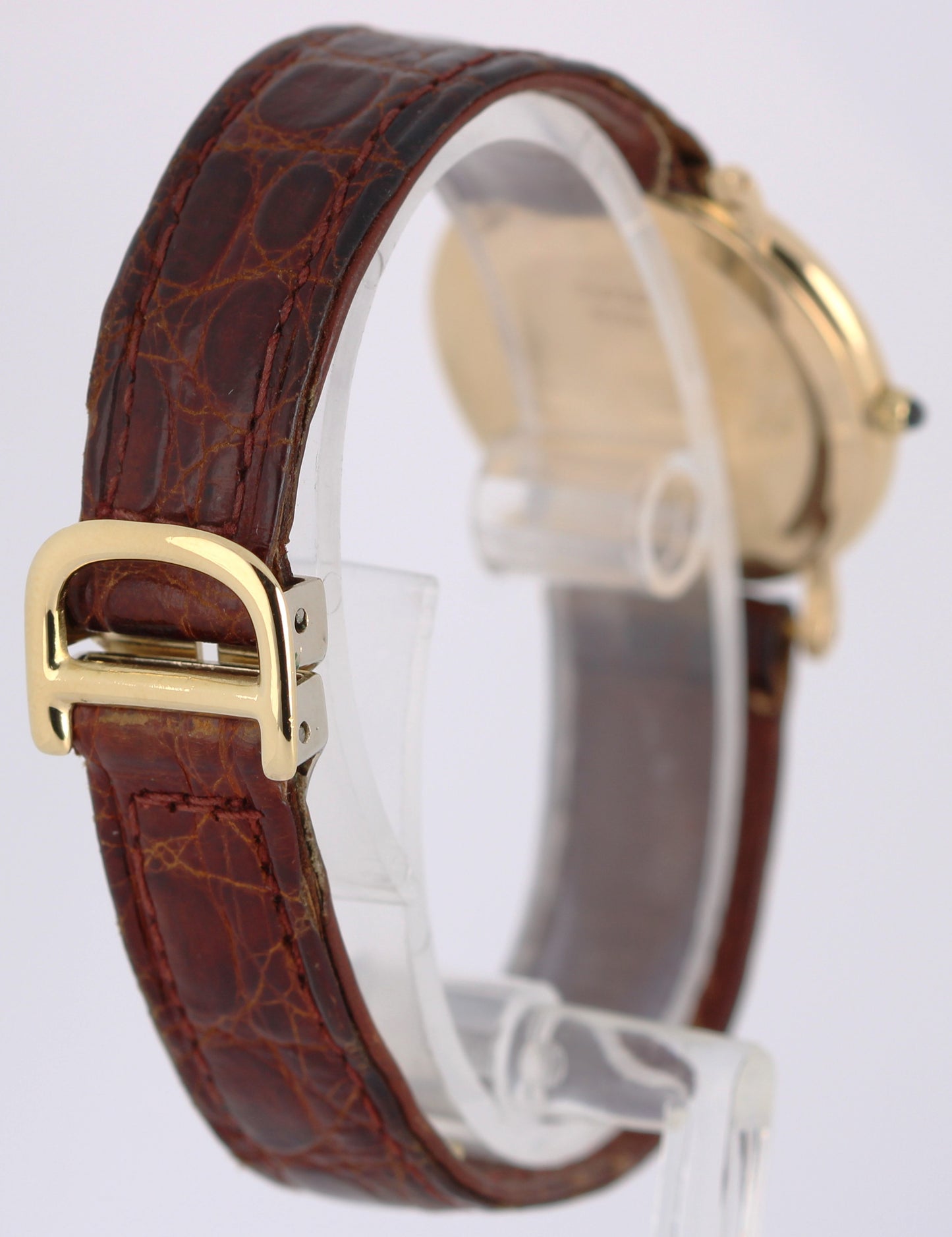 VINTAGE Piaget Classic Ultra-Thin Dress 18k Gold White Roman 27mm 9015 Watch