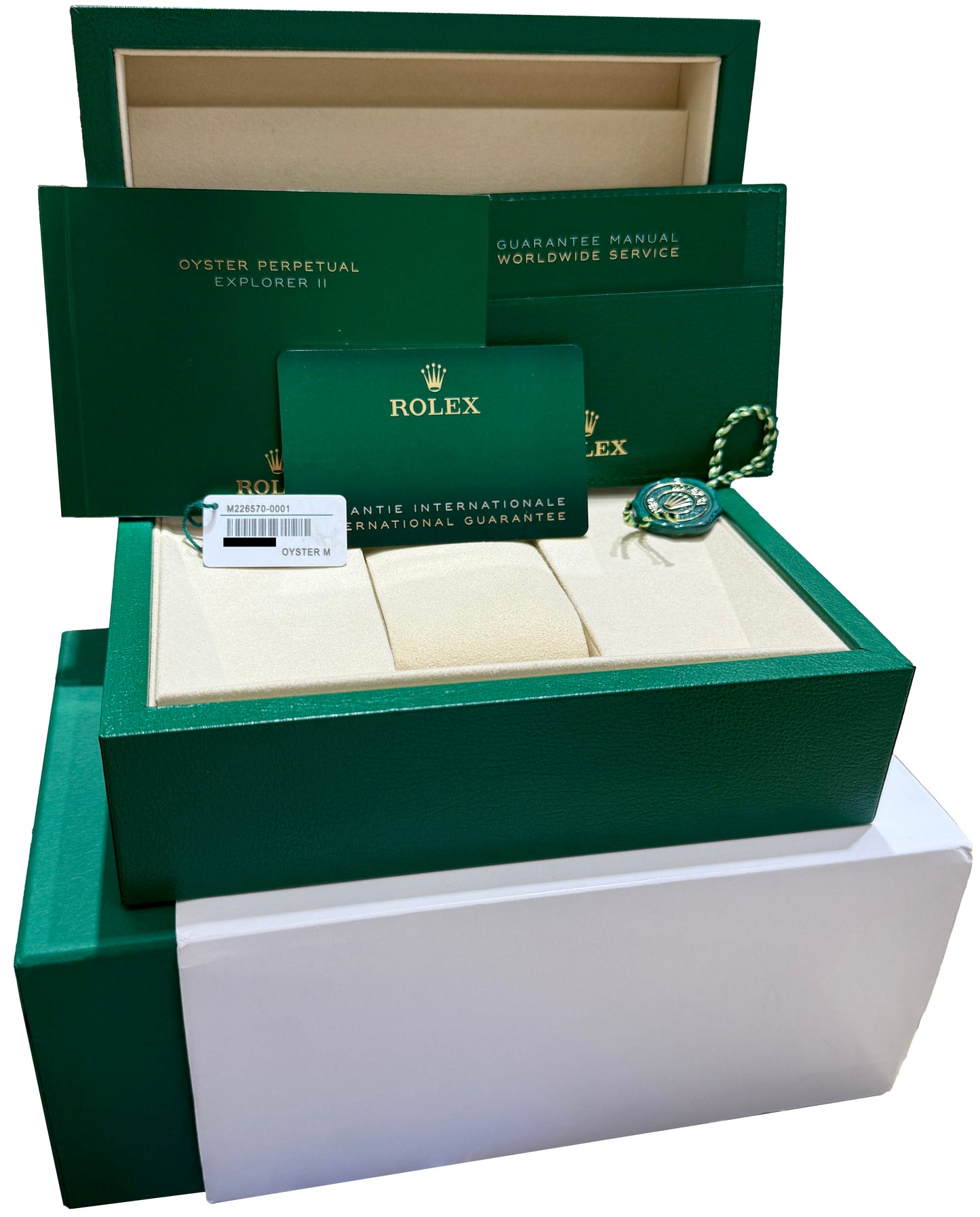 NEW JULY 2025 PAPERS Rolex Explorer II 42mm White GMT 226570 Stainless Watch BOX