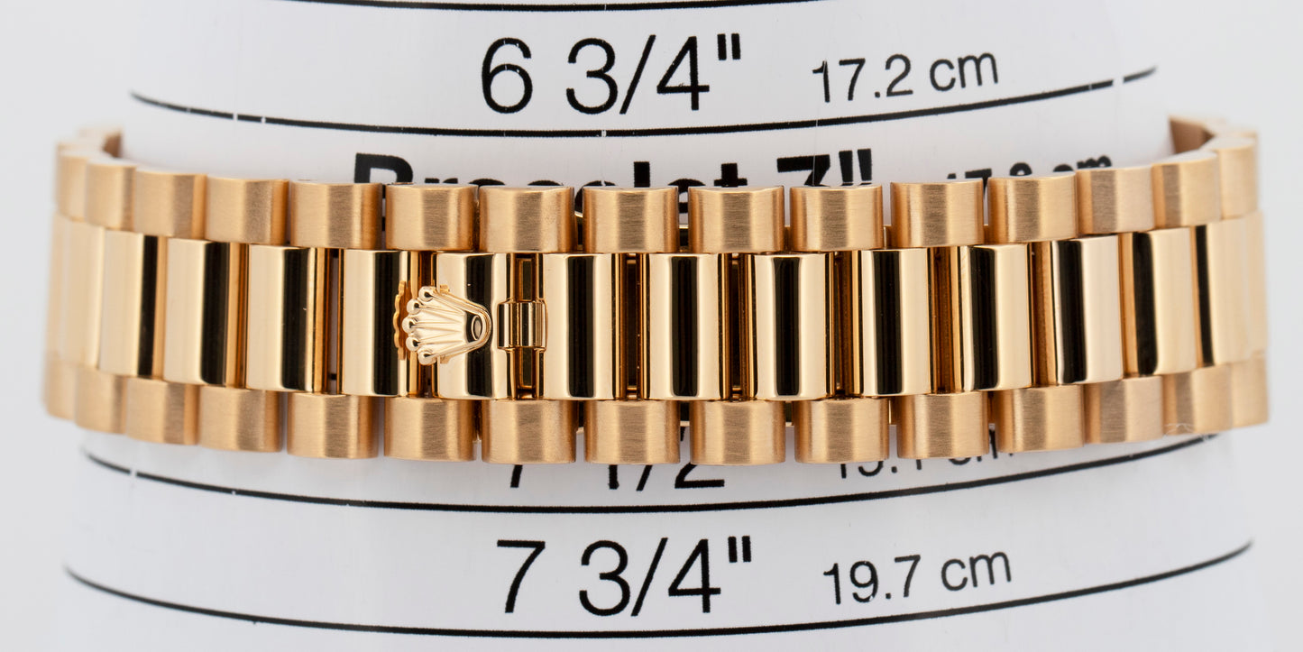 Rolex Day-Date II President WHITE Roman 18K Yellow Gold 41mm 218238 Watch