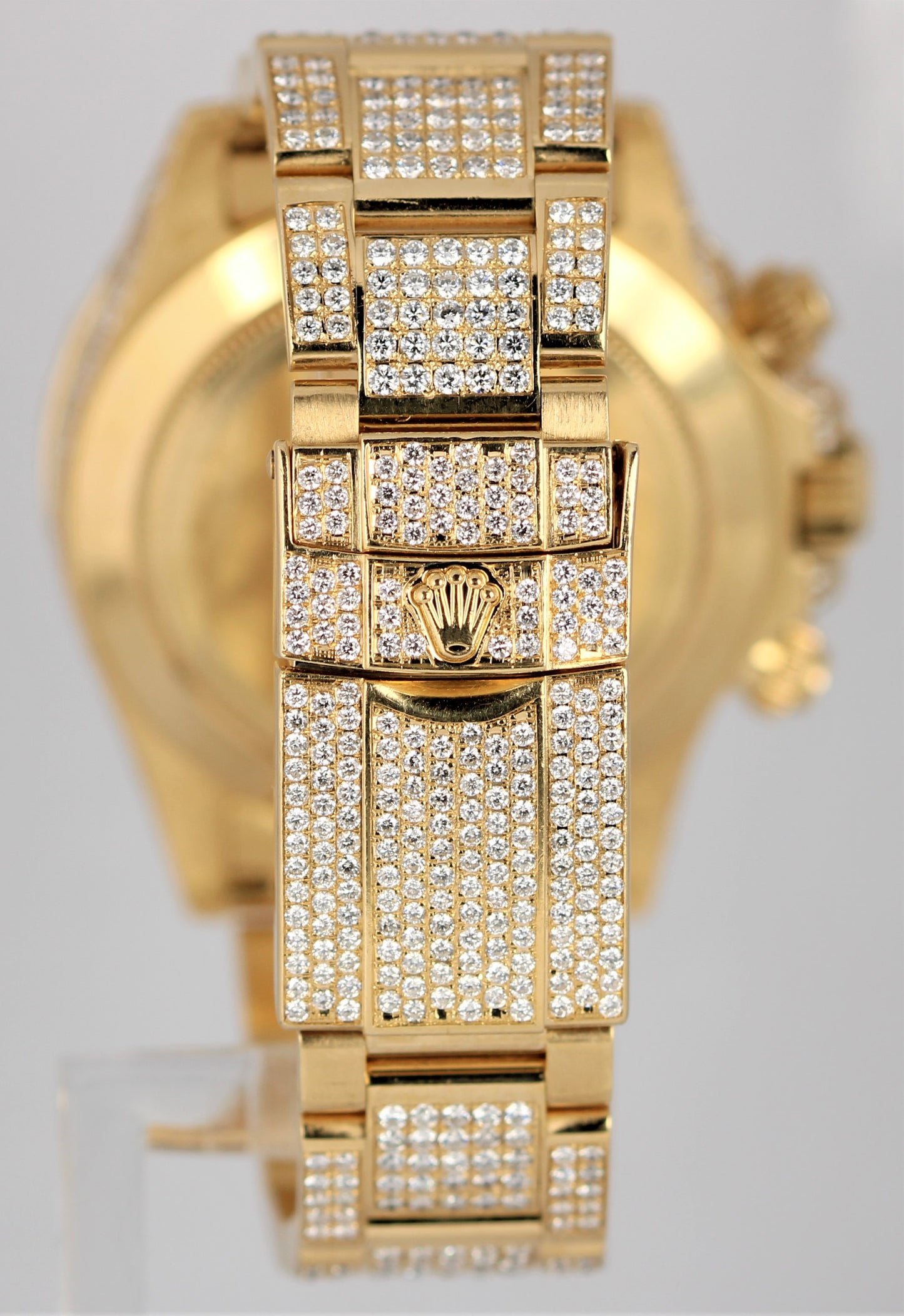 Rolex Daytona Cosmograph 18K Yellow Gold 10ctw DIA Black MOP 40mm 116528 Watch