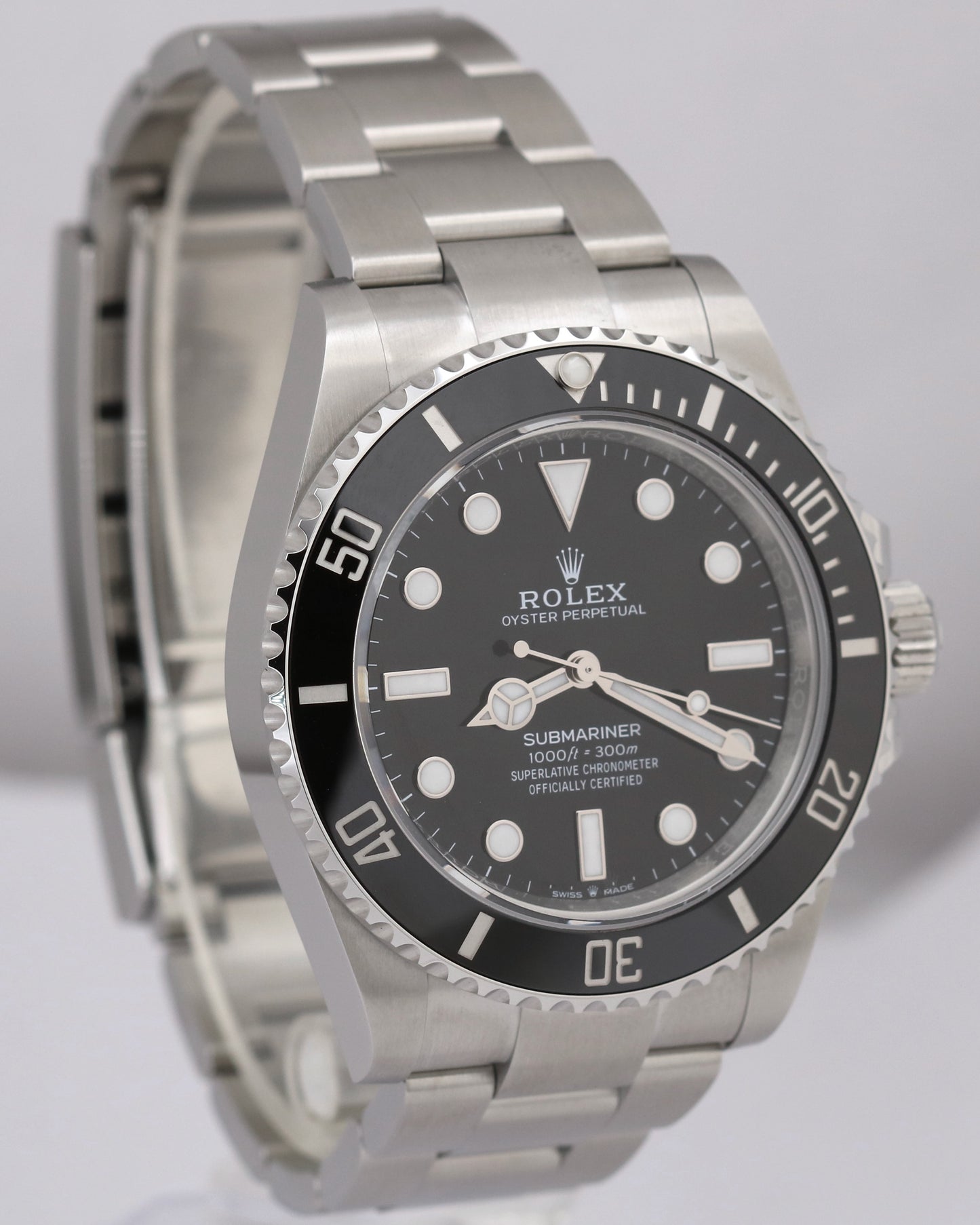NEW APRIL 2024 PAPERS Rolex Submariner 41mm No-Date Black Ceramic 124060 LN BOX