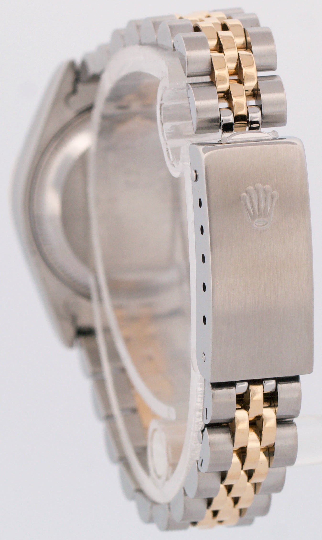 Ladies Rolex DateJust 26mm BLUE VIGNETTE DIAMOND 18K Gold Steel JUBILEE 69173