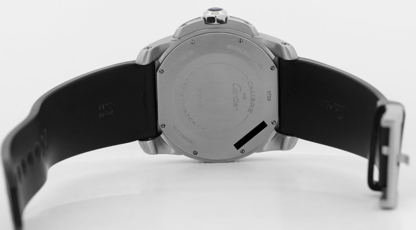 Cartier Calibre de Cartier Diver BLACK Steel 42mm 3729 / W7100056 Watch BOX