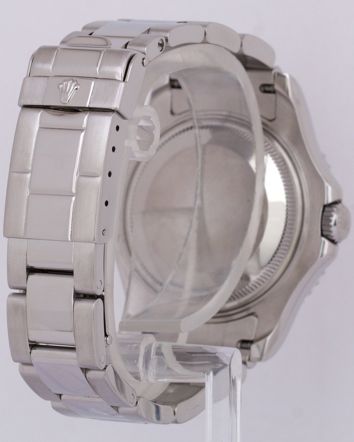 MINT Rolex Yacht-Master Mid-Size PLATINUM Stainless Steel 35mm 168622 Date Watch