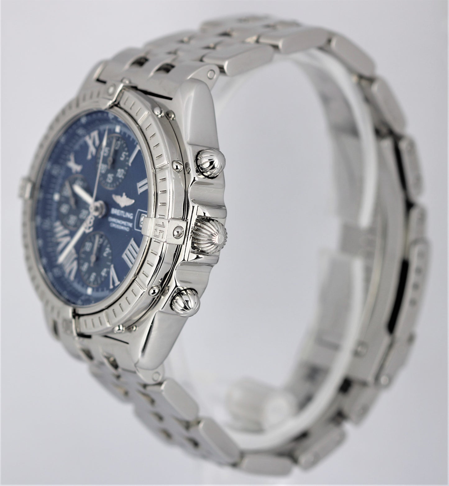 Breitling Windrider Crosswind Chronometre Stainless Steel Blue 43mm A13355 Watch