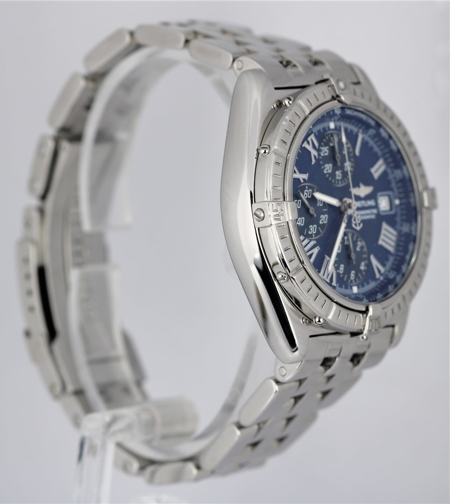Breitling Windrider Crosswind Chronometre Stainless Steel Blue 43mm A13355 Watch