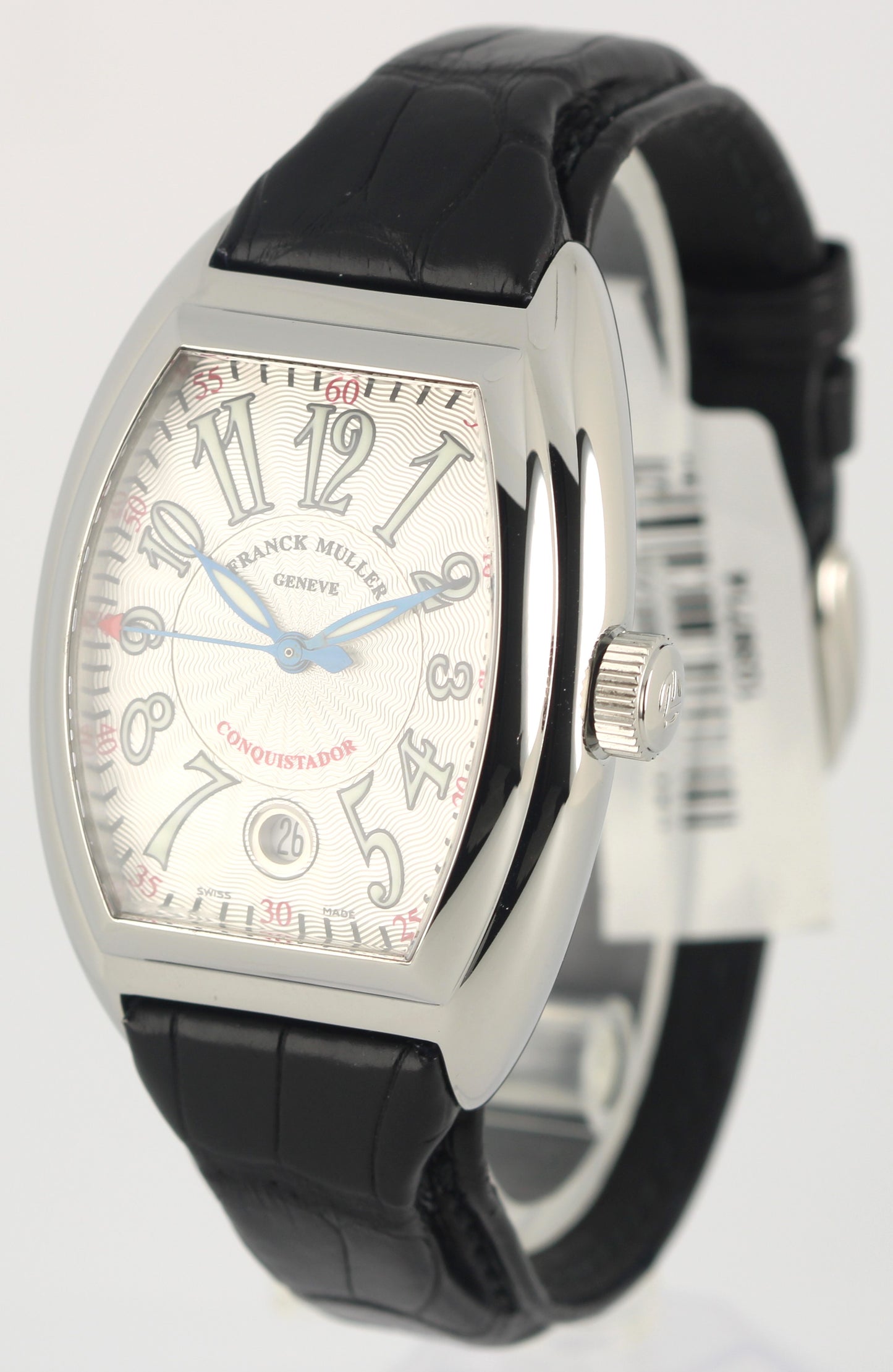 Franck Muller Conquistador Cintree Curvex Stainless Silver 35mm 8005 SC Watch