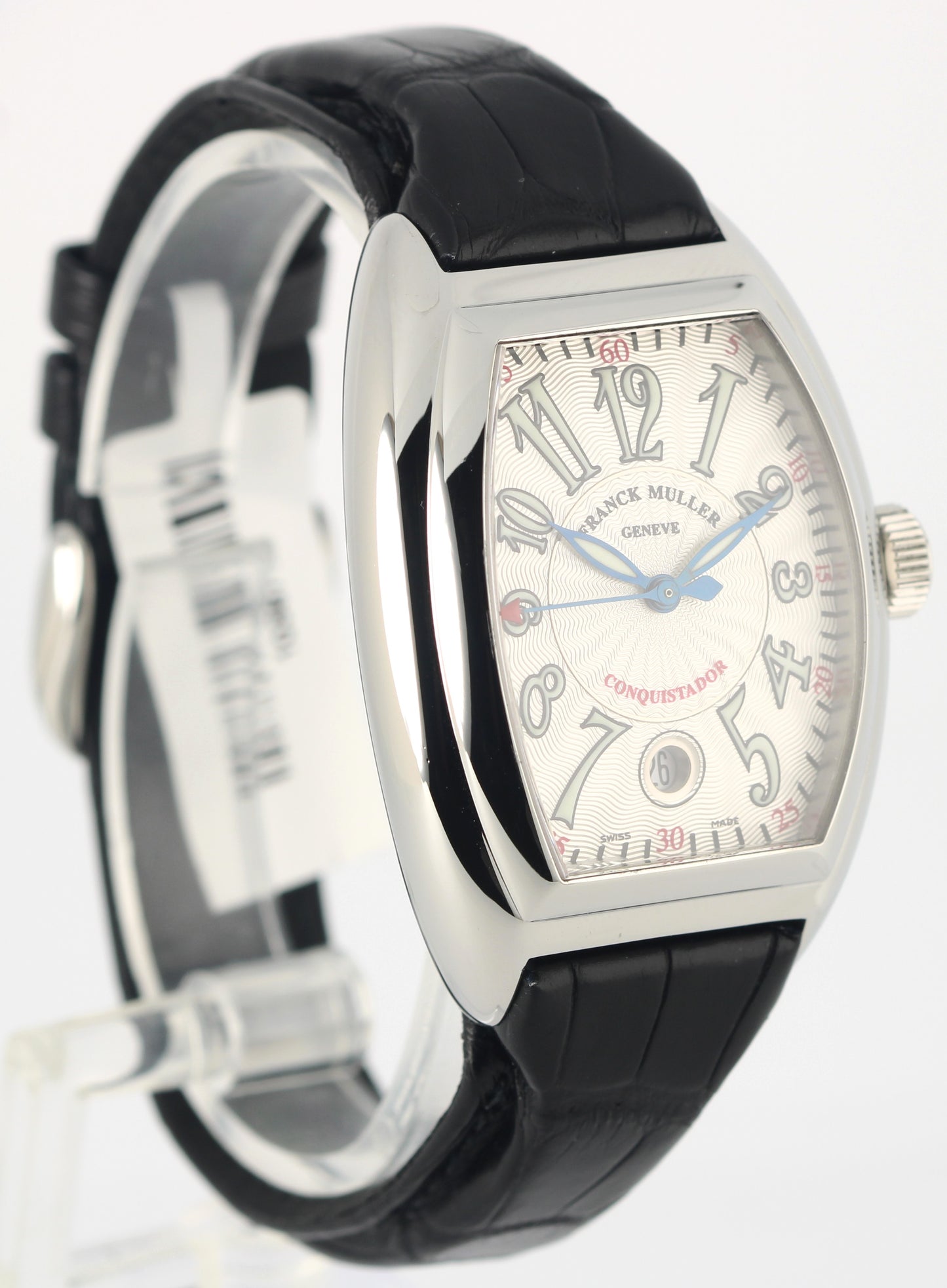 Franck Muller Conquistador Cintree Curvex Stainless Silver 35mm 8005 SC Watch